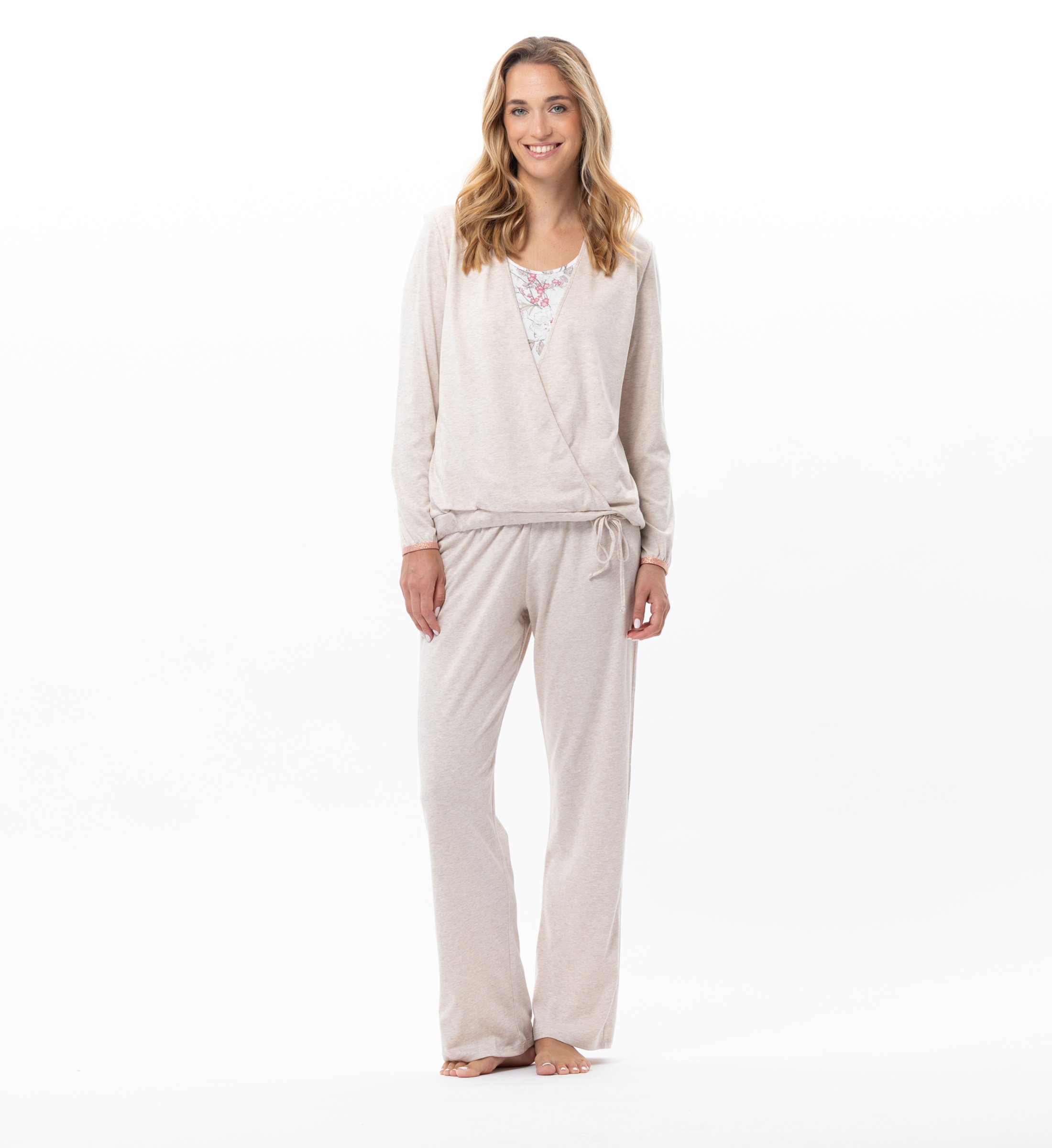 Cotton modal pajamas LE CHAT Beige