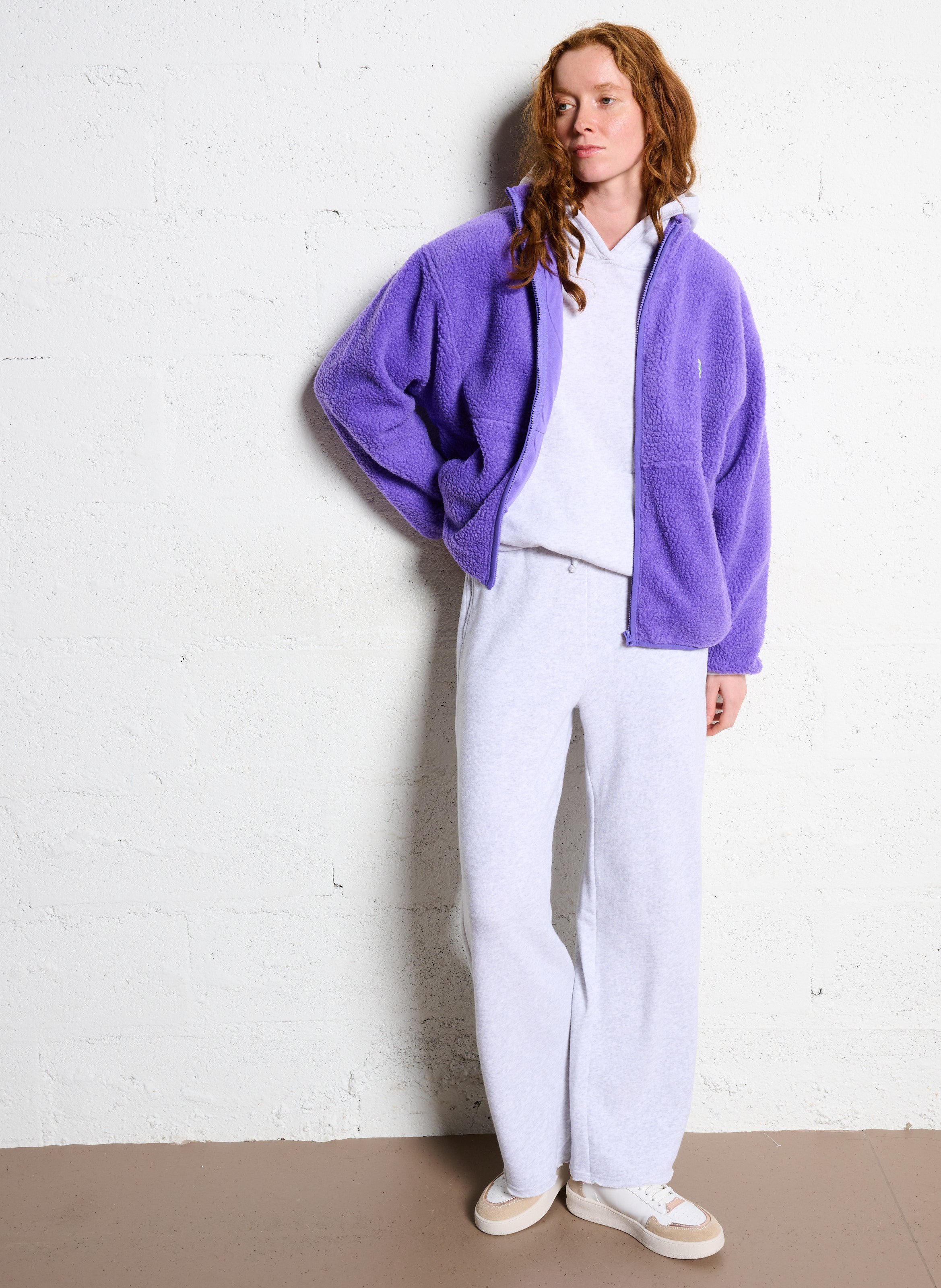 Fleecejacke mit Reißverschluss AMERICAN VINTAGE Violett