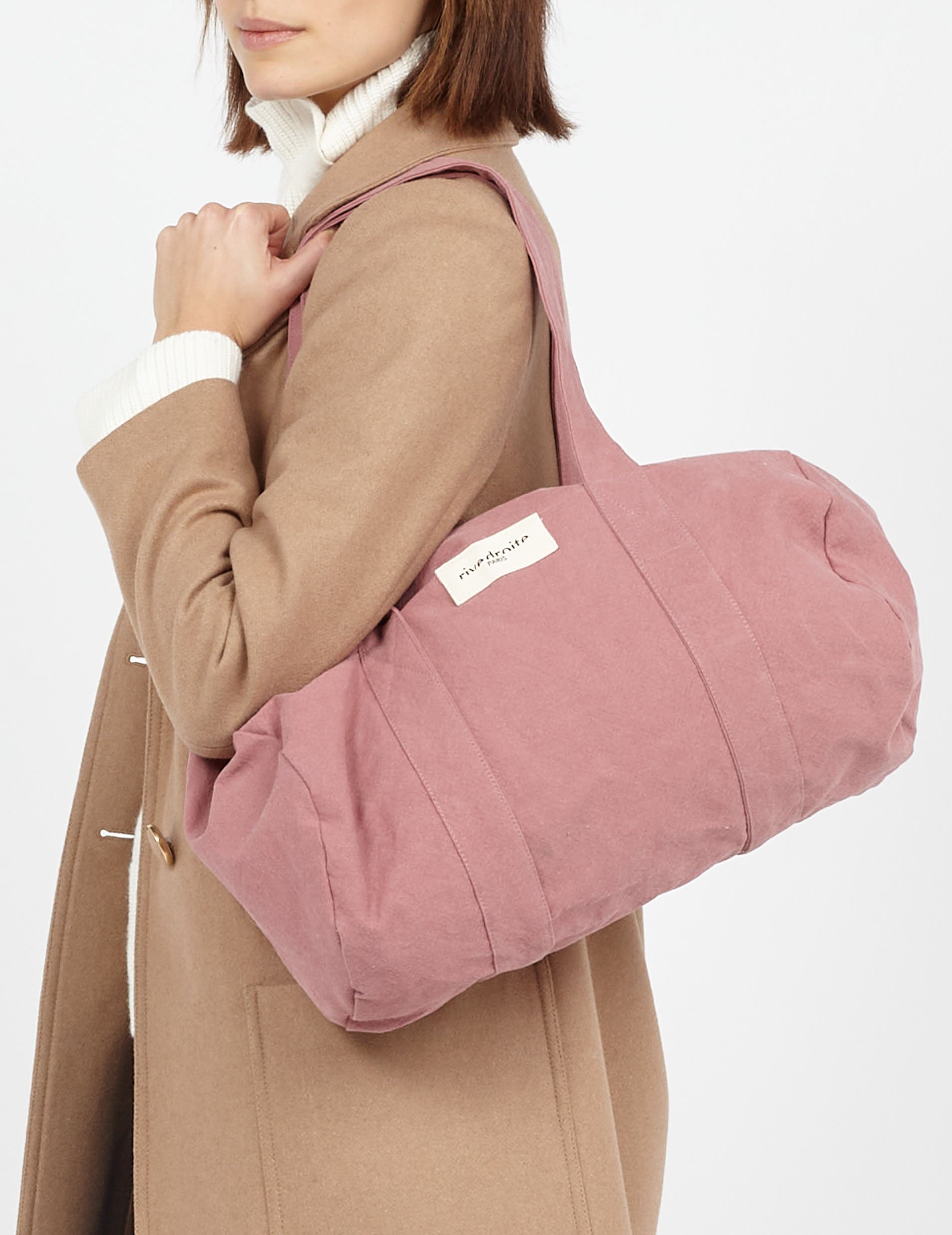 Recycled cotton duffle bag RIVEDROITE PARIS Pink