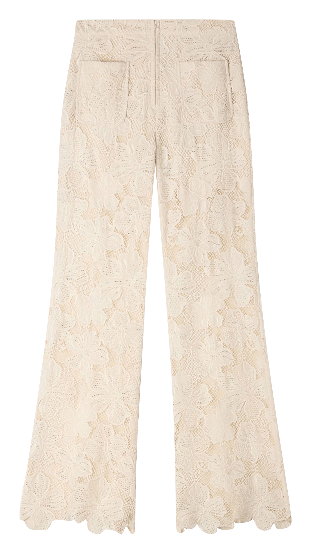 Pantalon évasé en guipure SANDRO