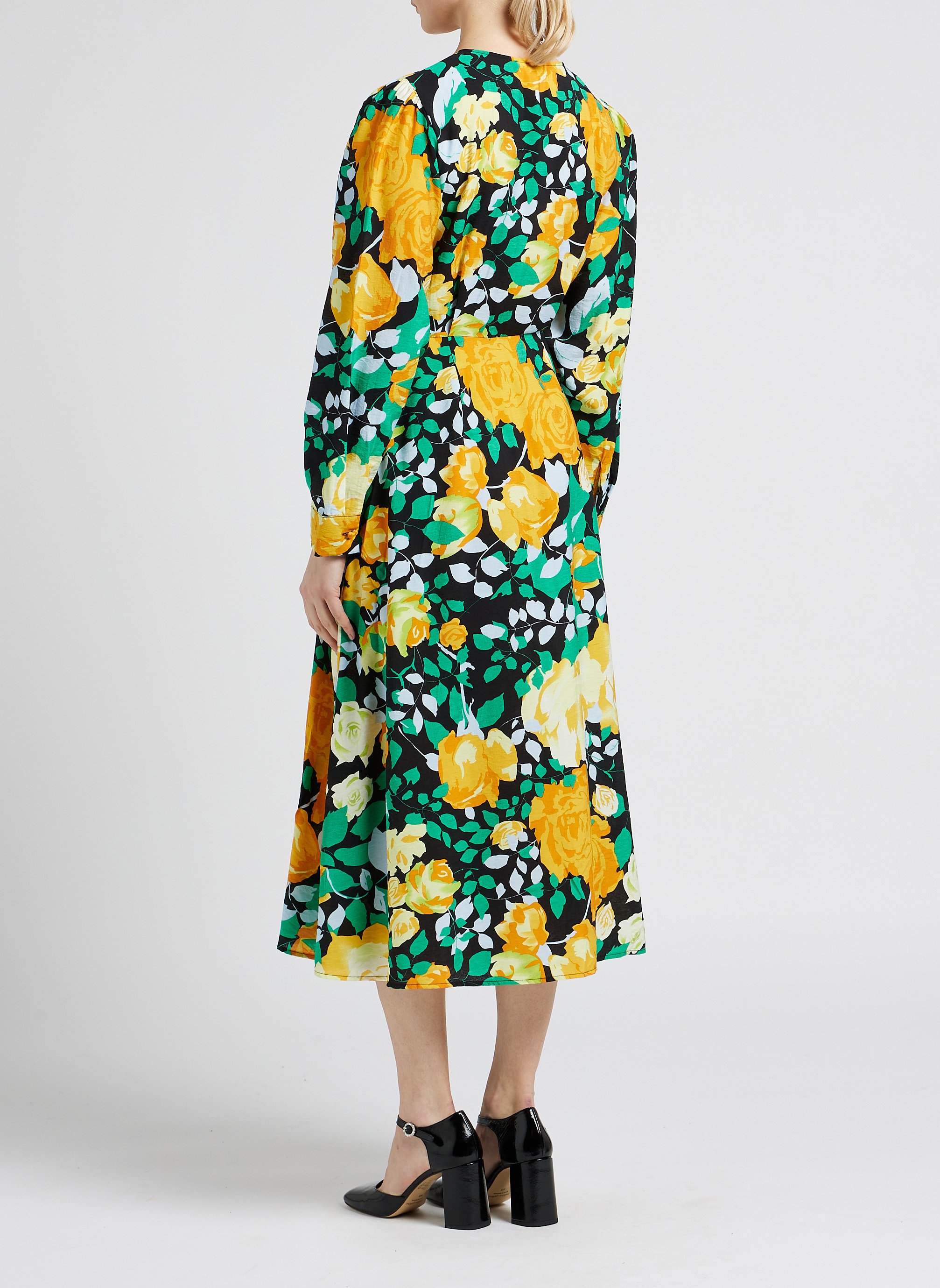 Robe longue imprimée OBJECT Vert