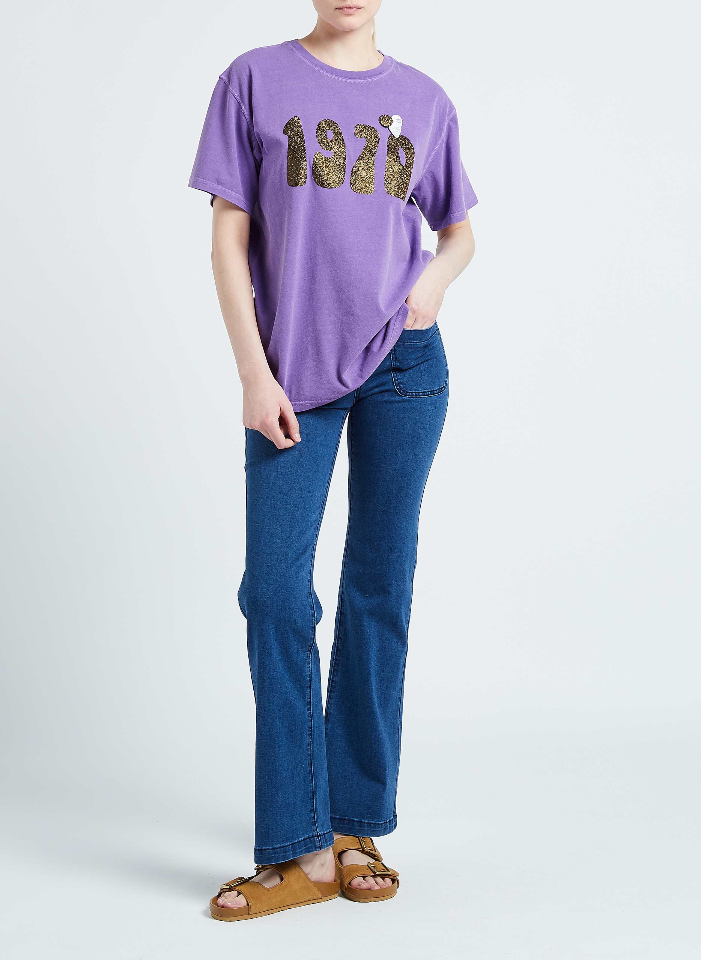 Jean bootcut taille haute LA PETITE ETOILE Jeans Stone
