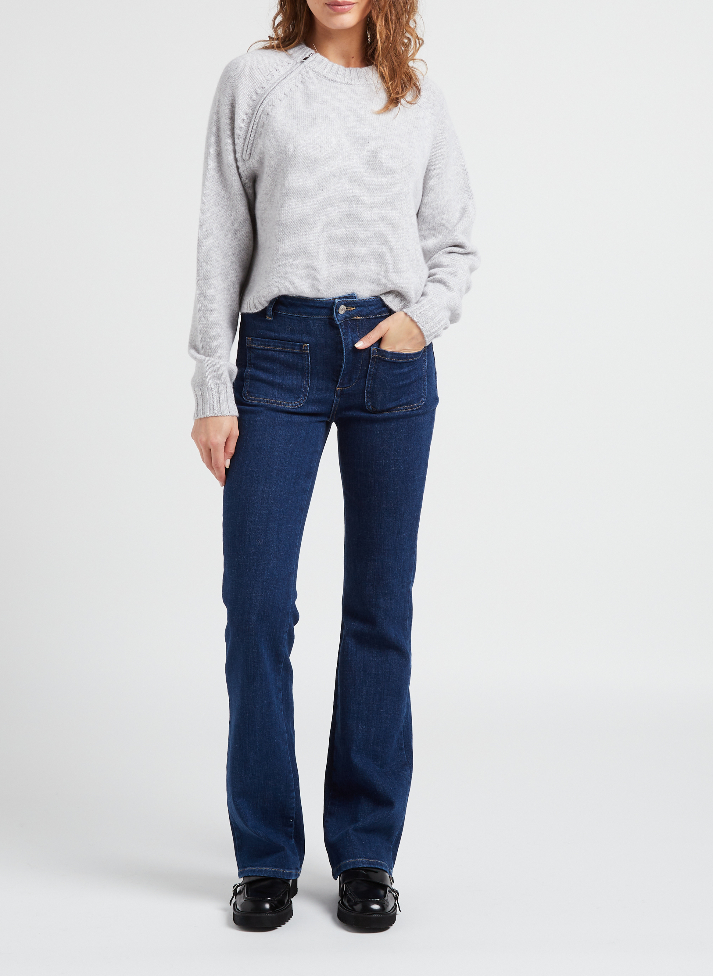 Jean droit en coton mélangé  BA&SH Bleu