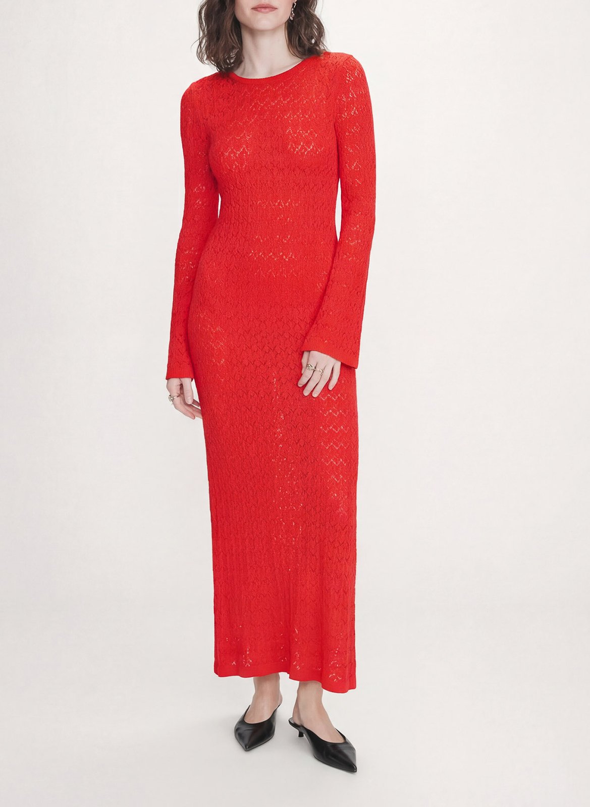 Robe longue col rond tricotée GRACE ET MILA