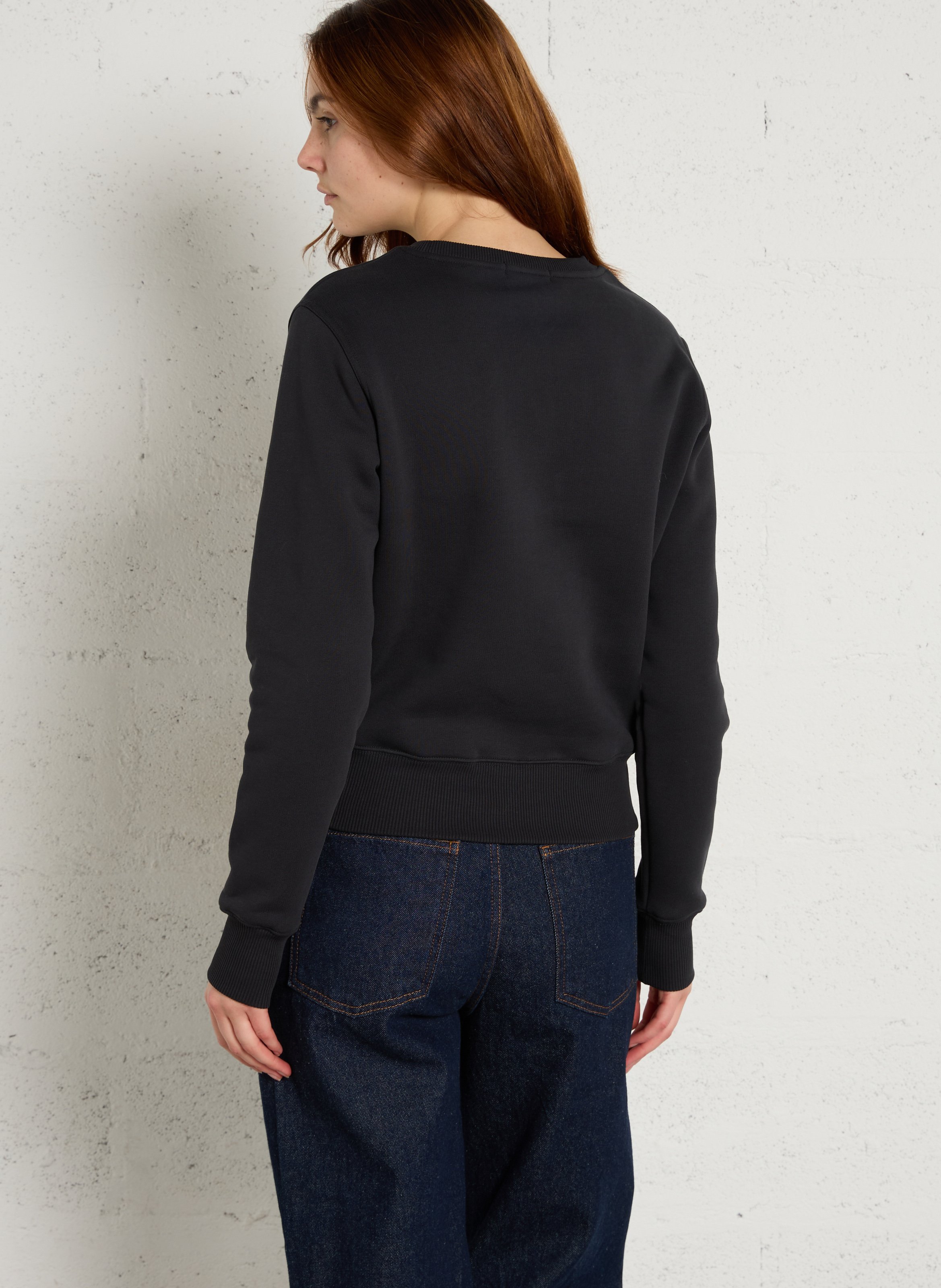 Gerader Bio-Baumwollpullover SOEUR Blau