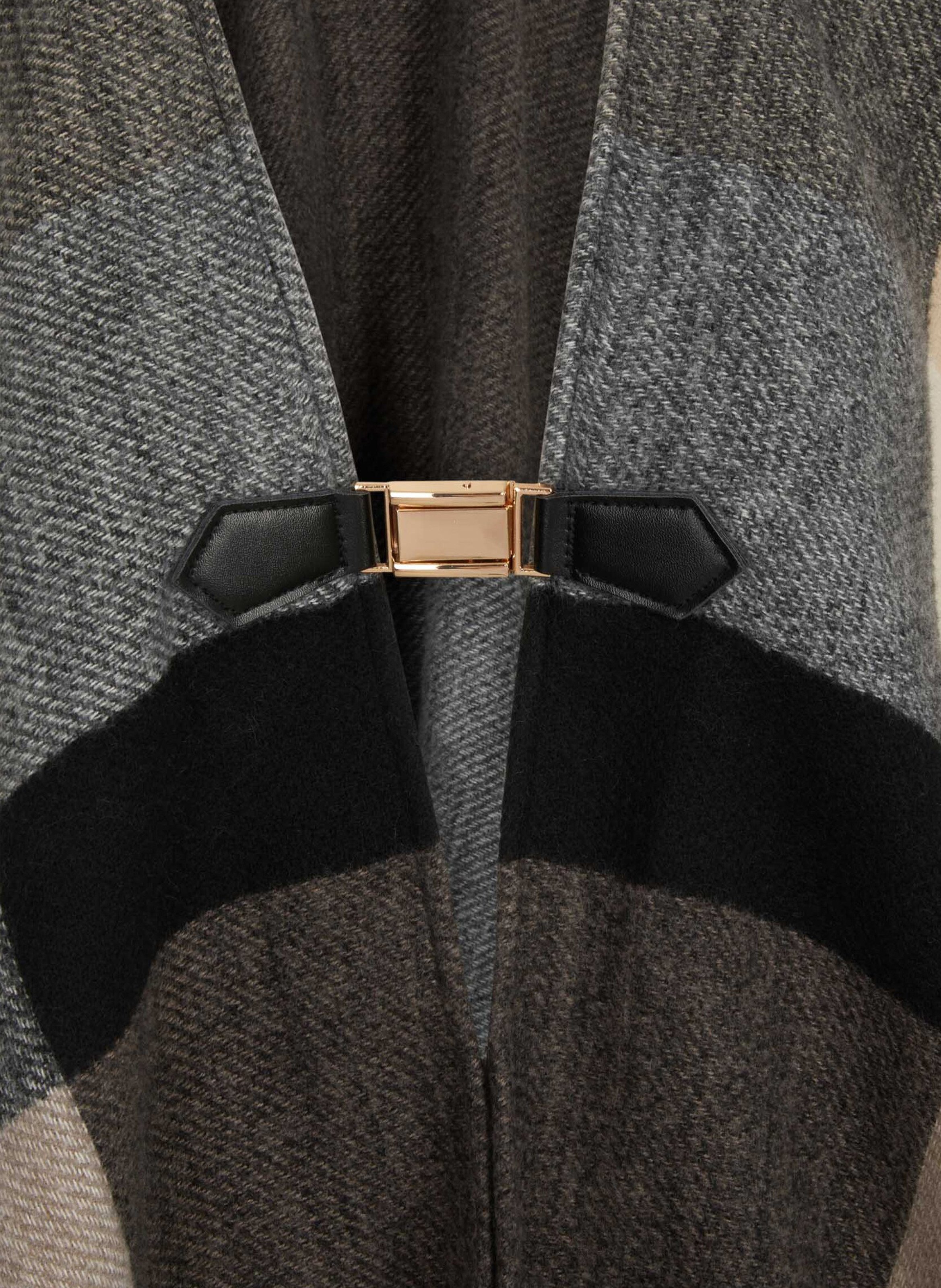 Poncho ample à carreaux MORGAN Multicolore