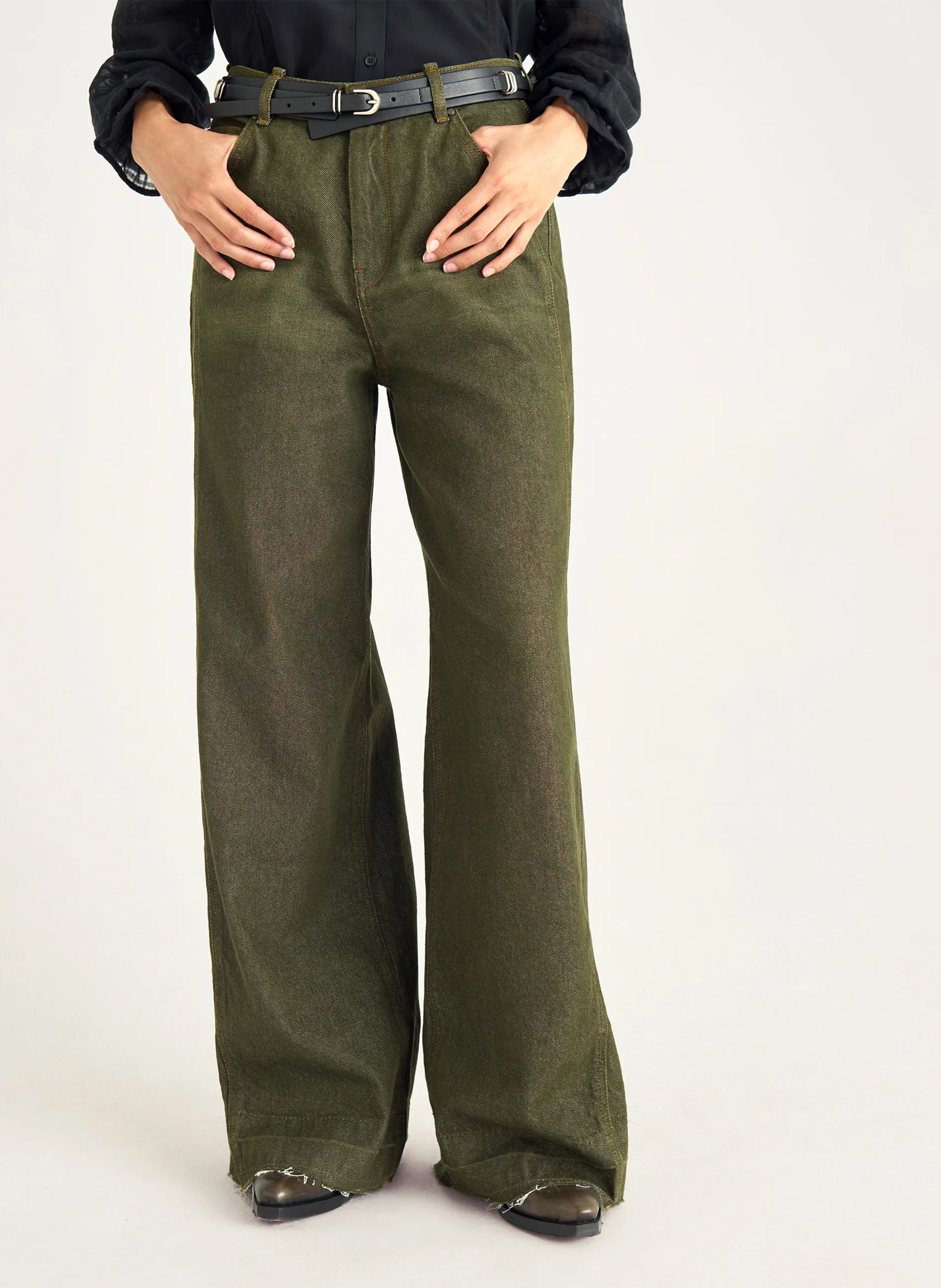 Weit geschnittene Jeans - aus Baumwolle ACOTE Braun