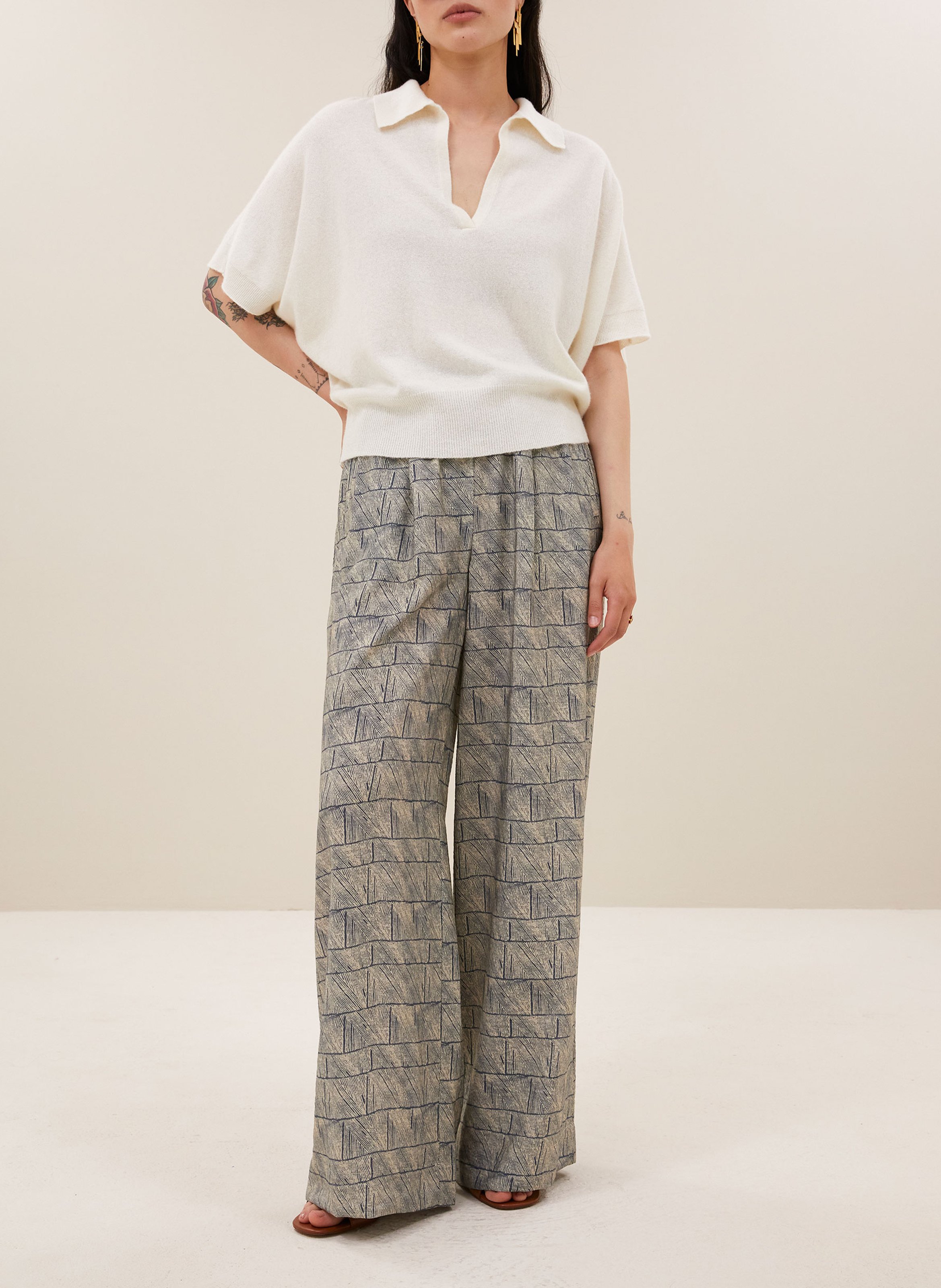 Poloshirt van gemengde wol BY BAR Wit