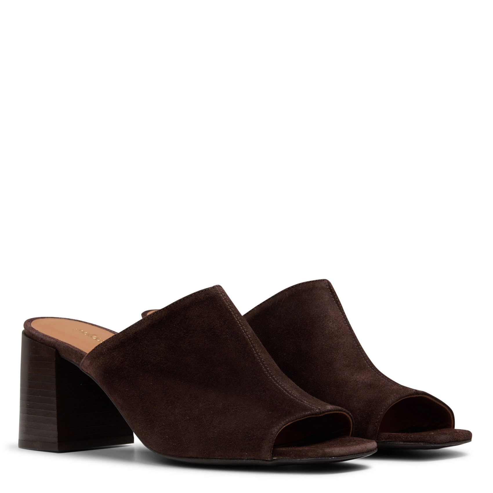 Heeled suede mules MELLOW YELLOW Brown