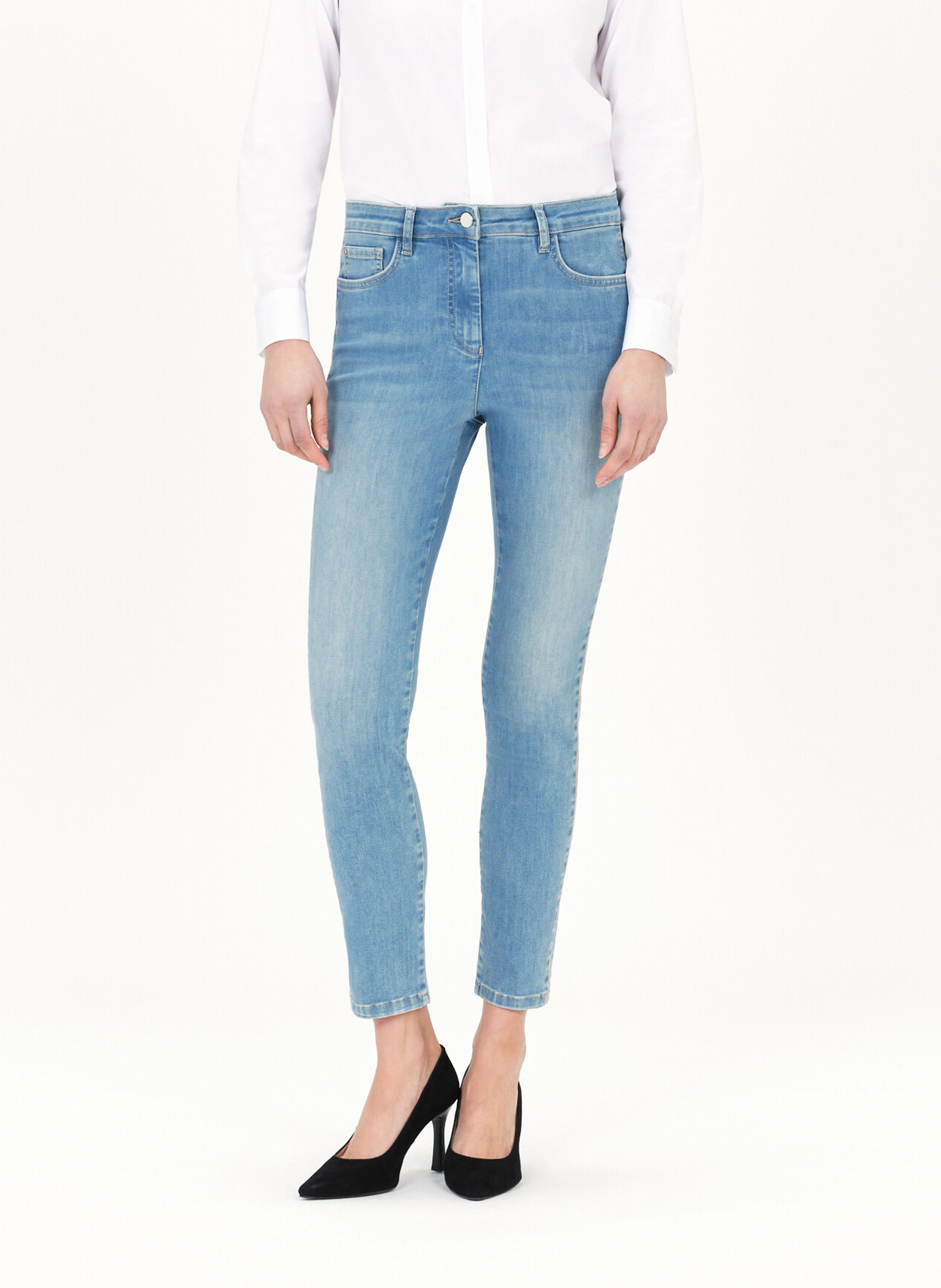 Stone Washed Slimfit-Jeans aus Baumwoll-Mix CAROLL Blau