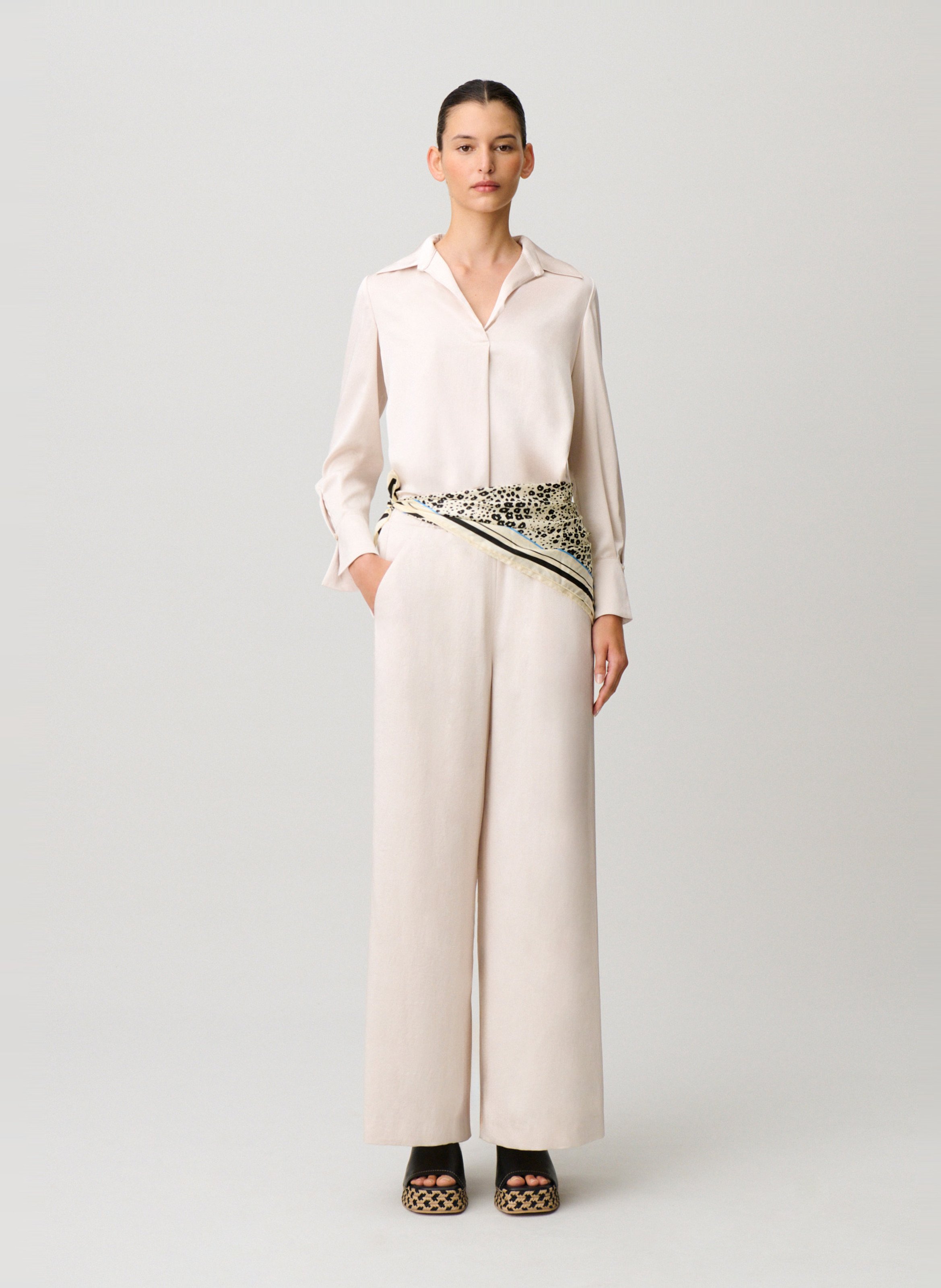 Blouse col classique  Blanc