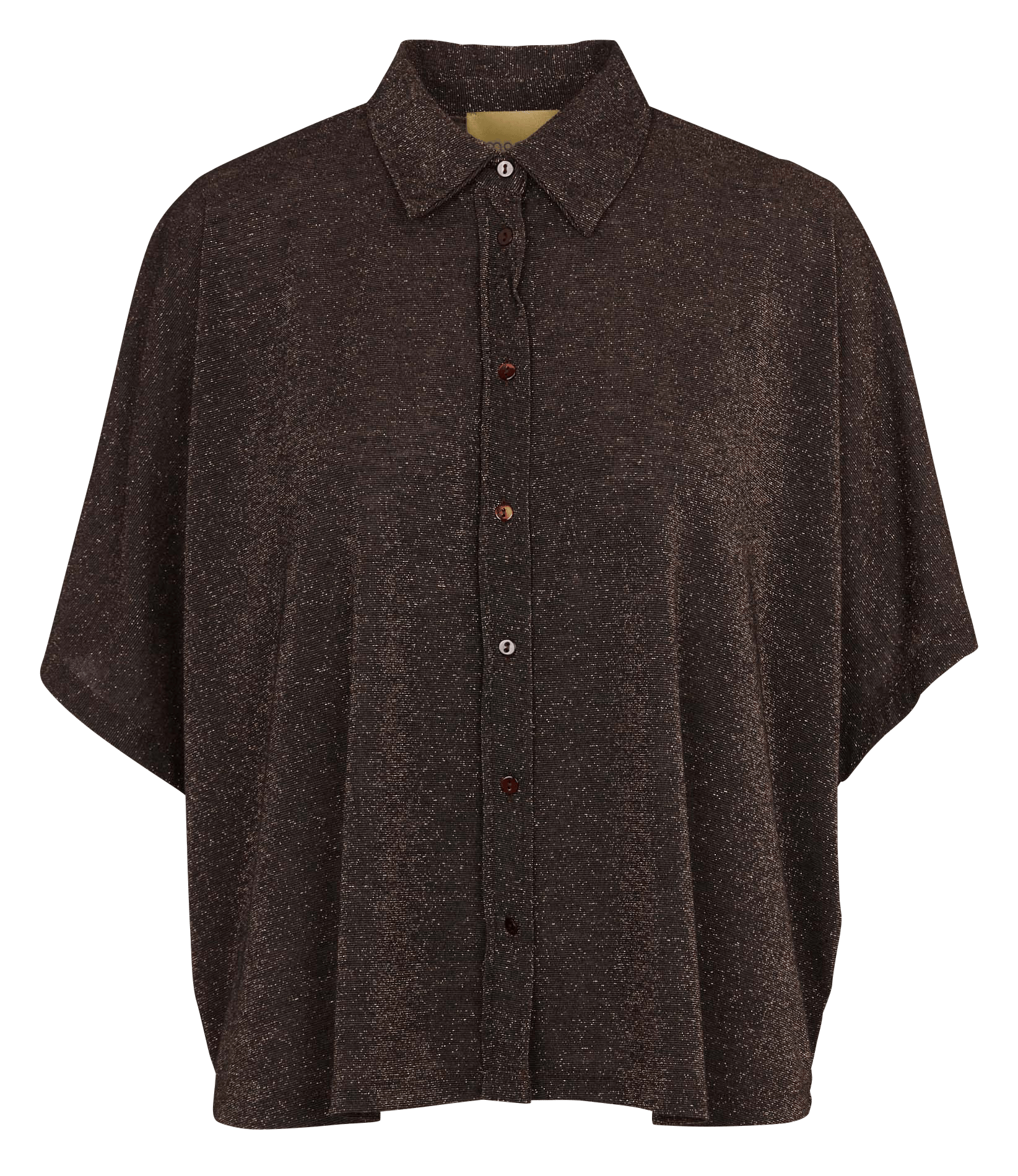 Oversized shirt with classic sequined collar MOMONI Plums