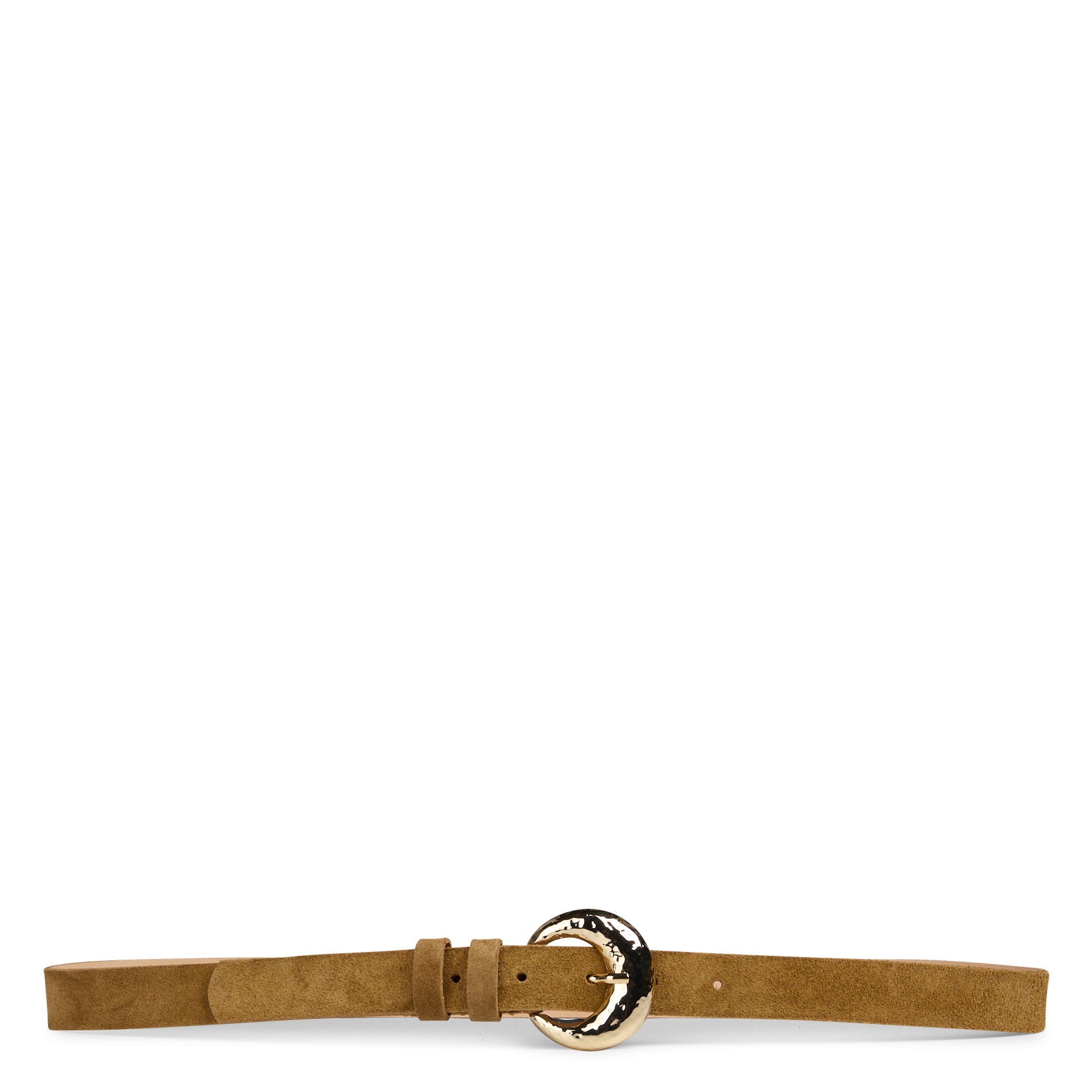 Cinturón fino de ante DES PETITS HAUTS Marron