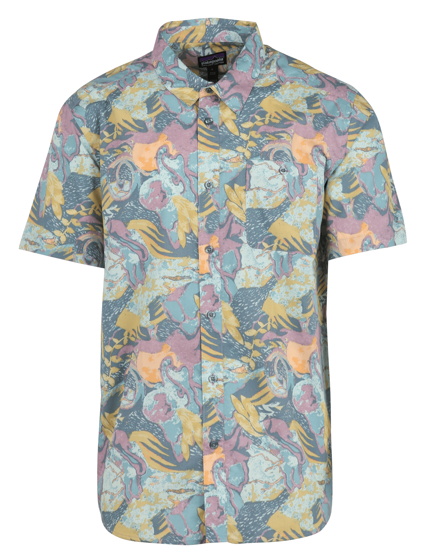 Regular-fit printed organic cotton-blend shirt PATAGONIA Multicolored