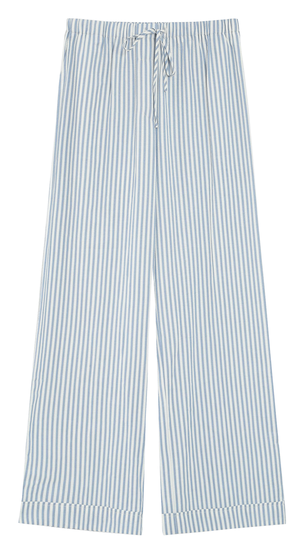 Wide leg cotton blend trousers GRACE ET MILA Blue