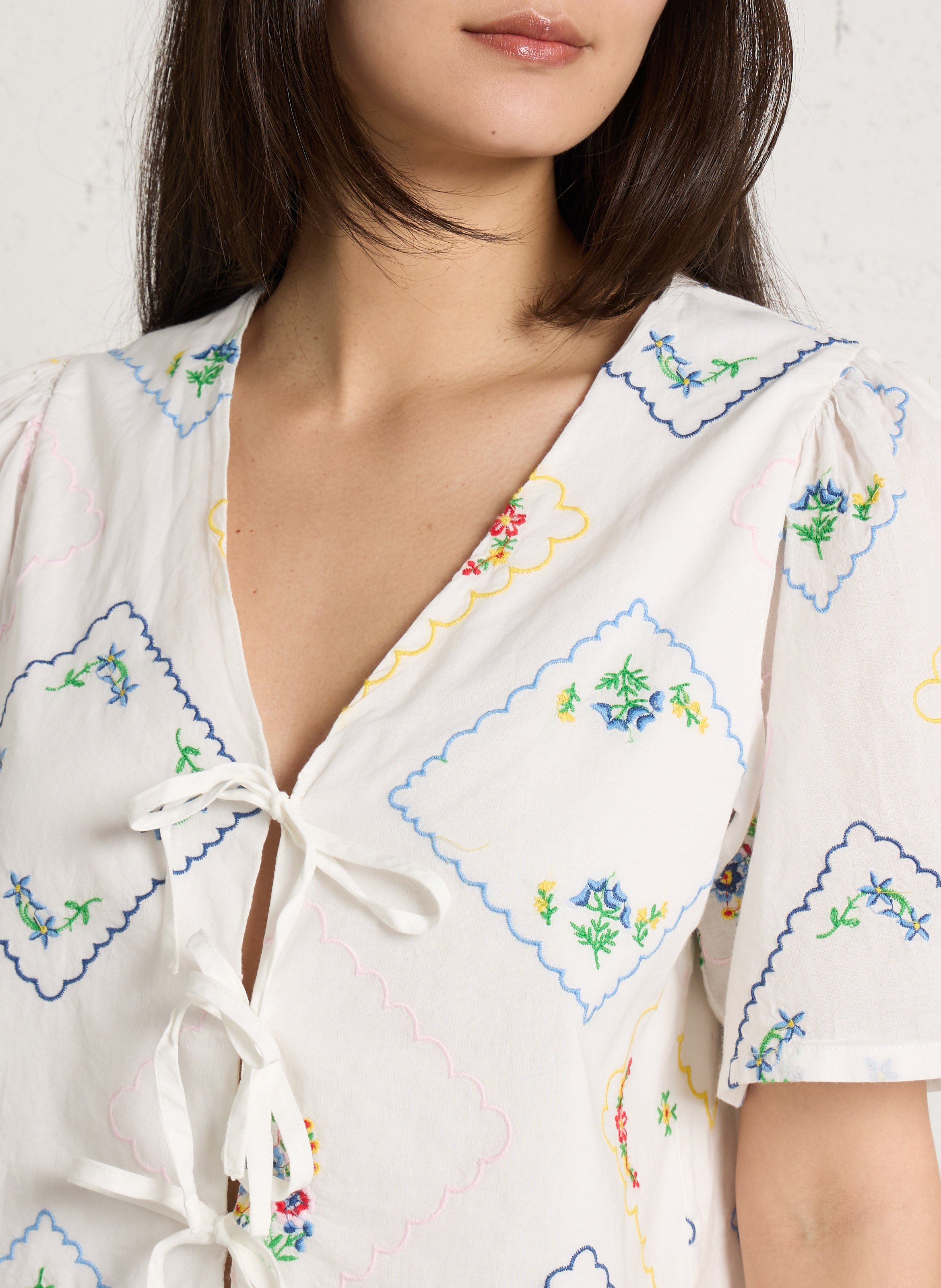 Top droit en coton THE NEW SOCIETY Multicolore