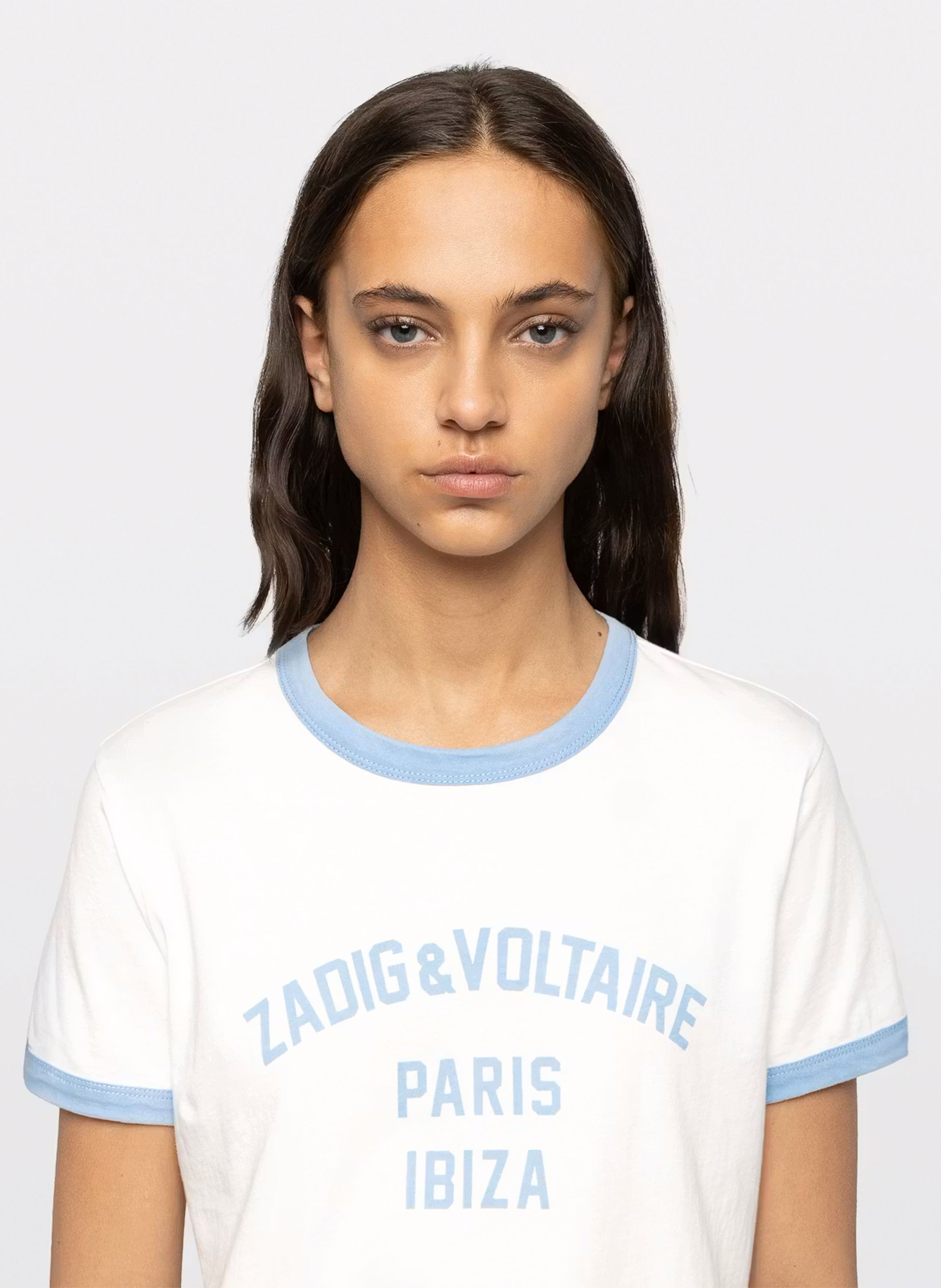 Tee-shirt droit à imprimé en coton bio ZADIG&VOLTAIRE Blanc