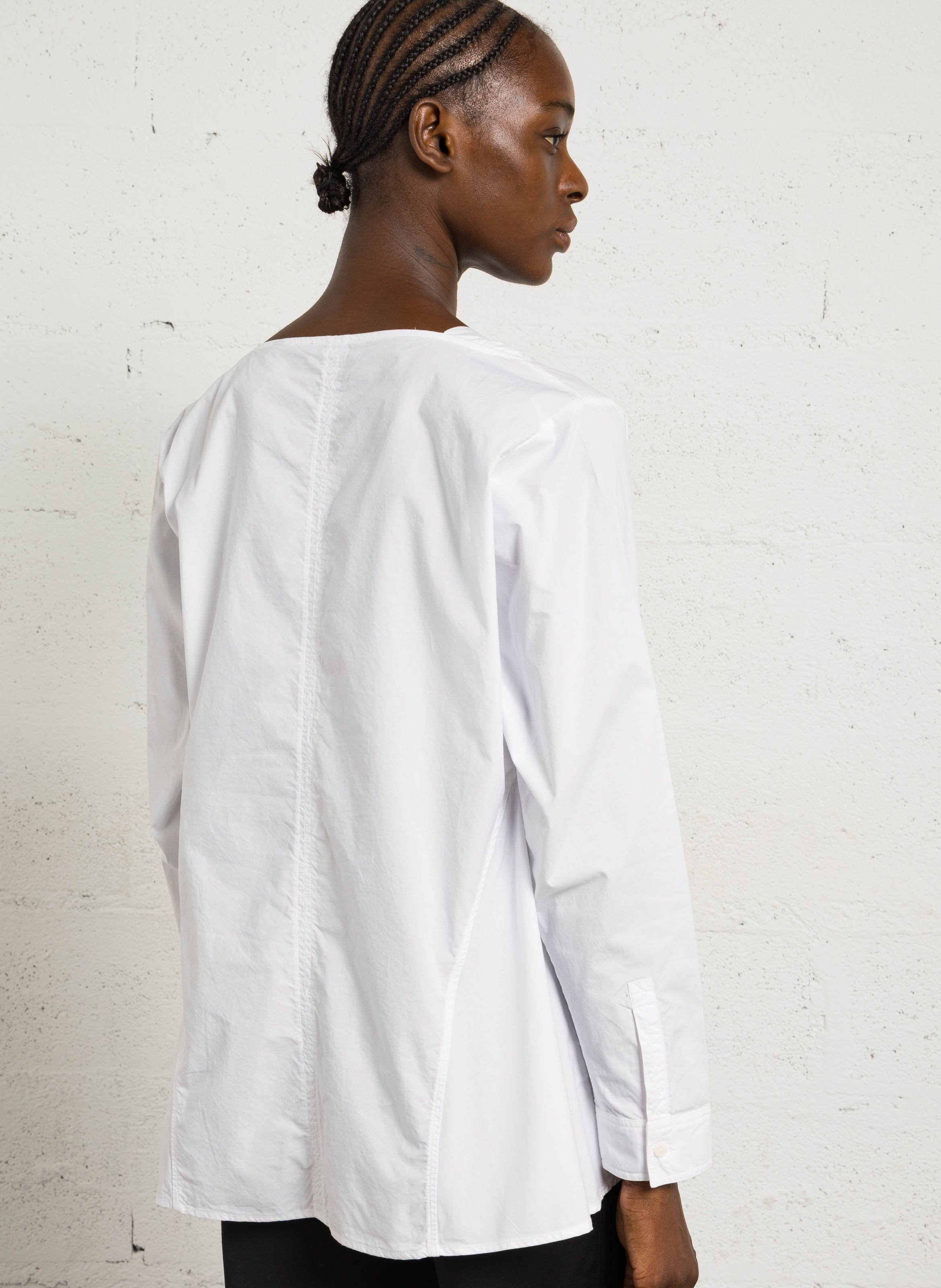 Flared organic cotton shirt RUE DE TOKYO White