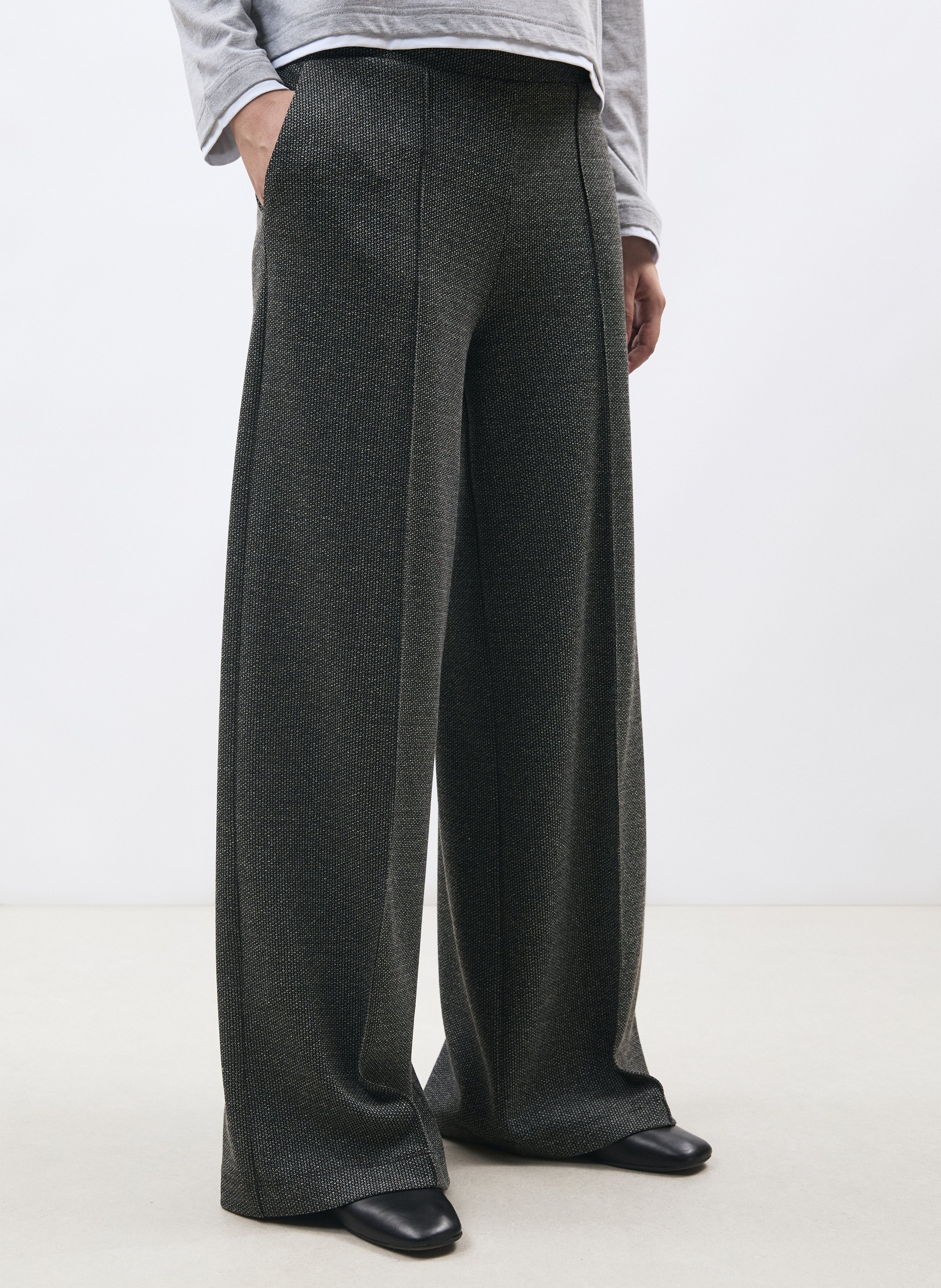 Wijde broek met wijde pijpen HUMILITY Grijs