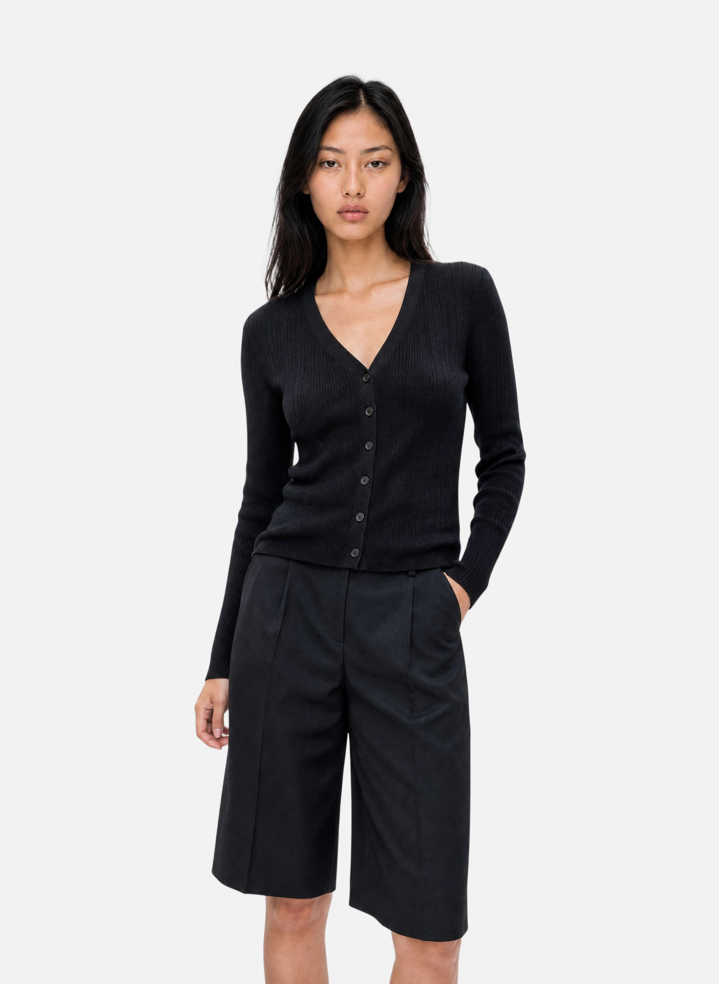 Mixed Wool Top THE KOOPLES Black