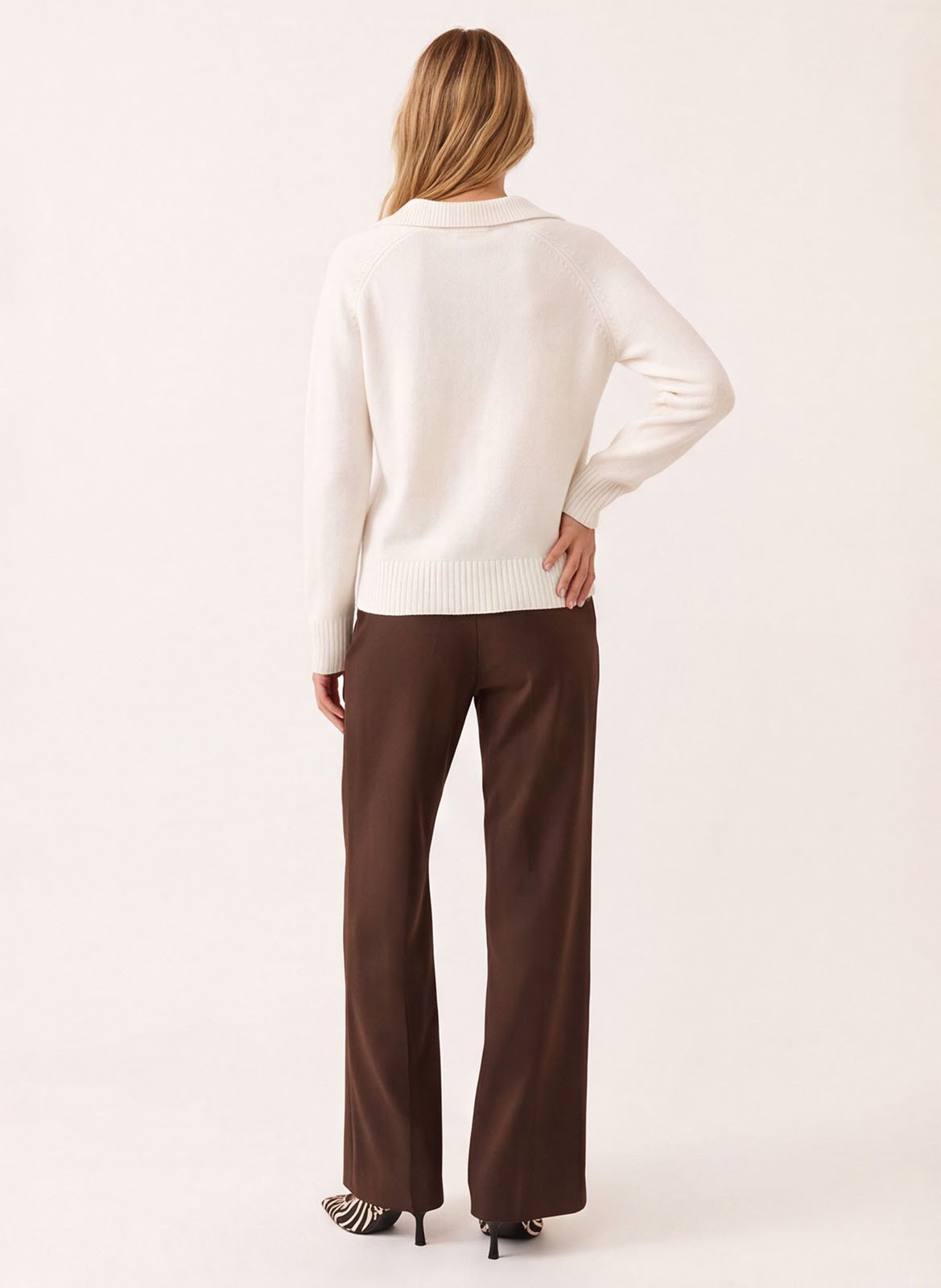 Weite Taillenhose KOOKAI Braun