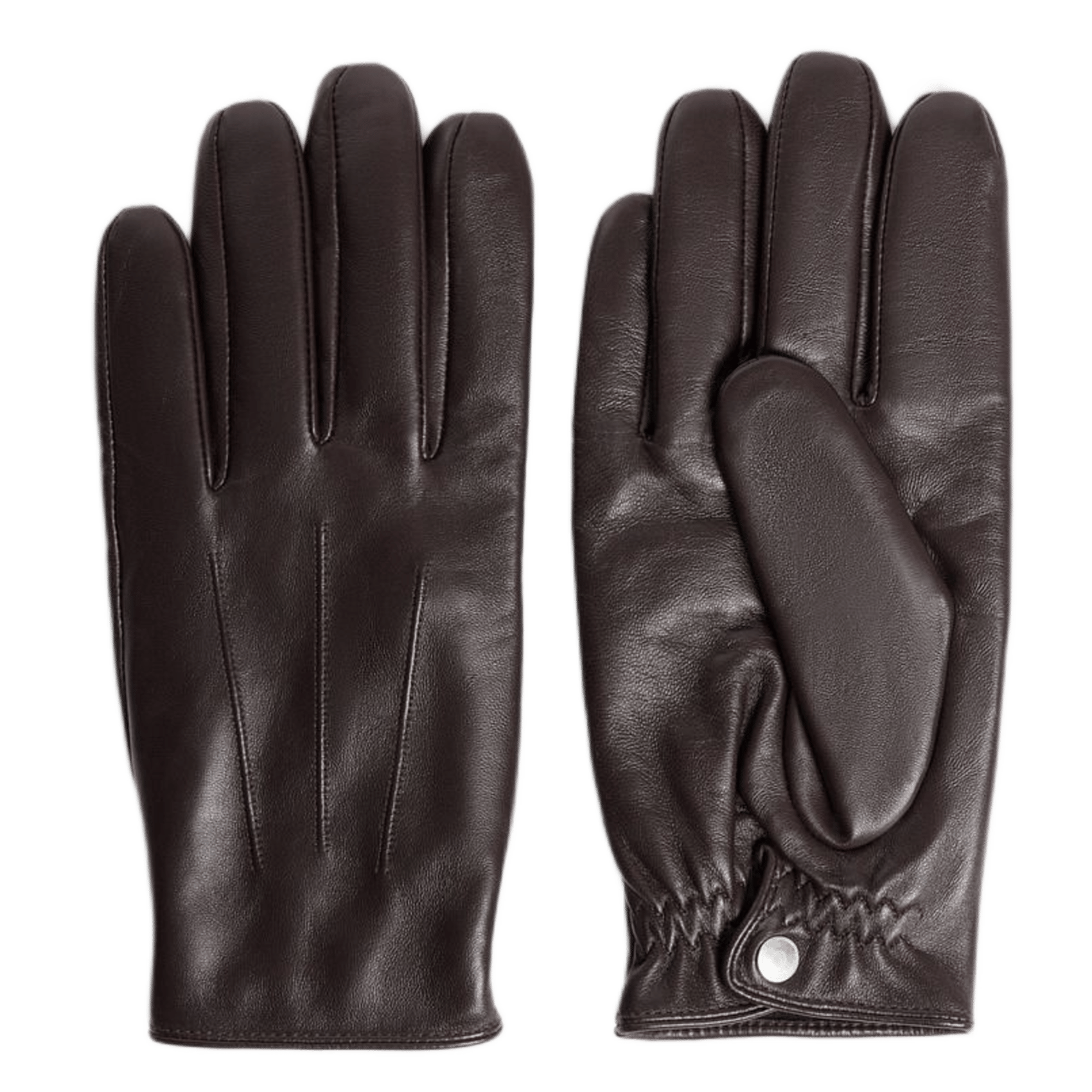 Gants en cuir SANDRO Marron