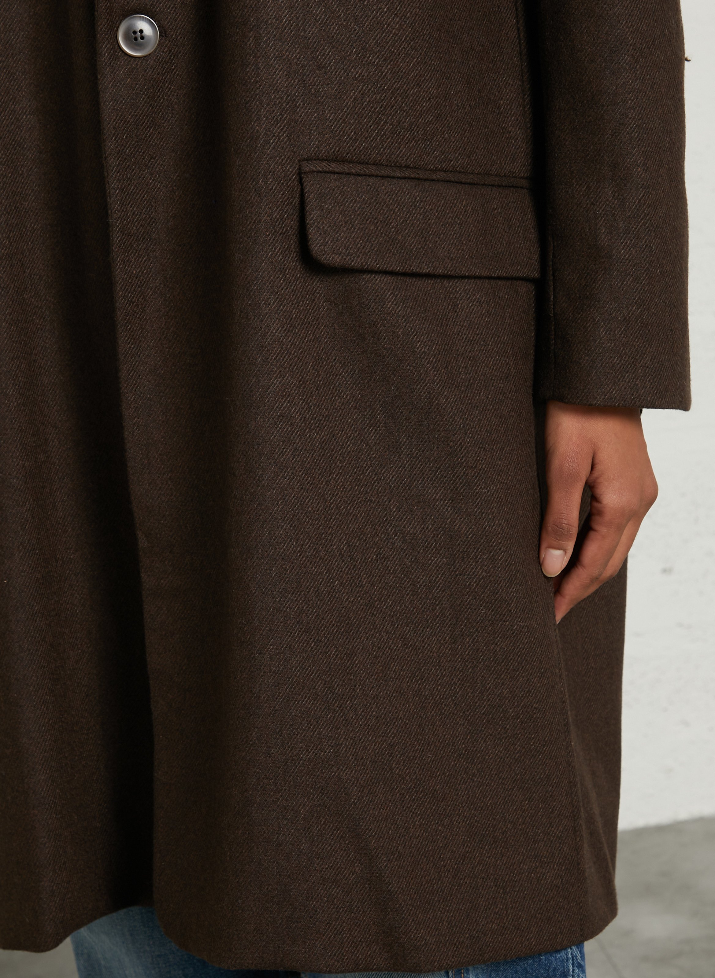 Oversized mantel van wolmix HOD PARIS Bruin