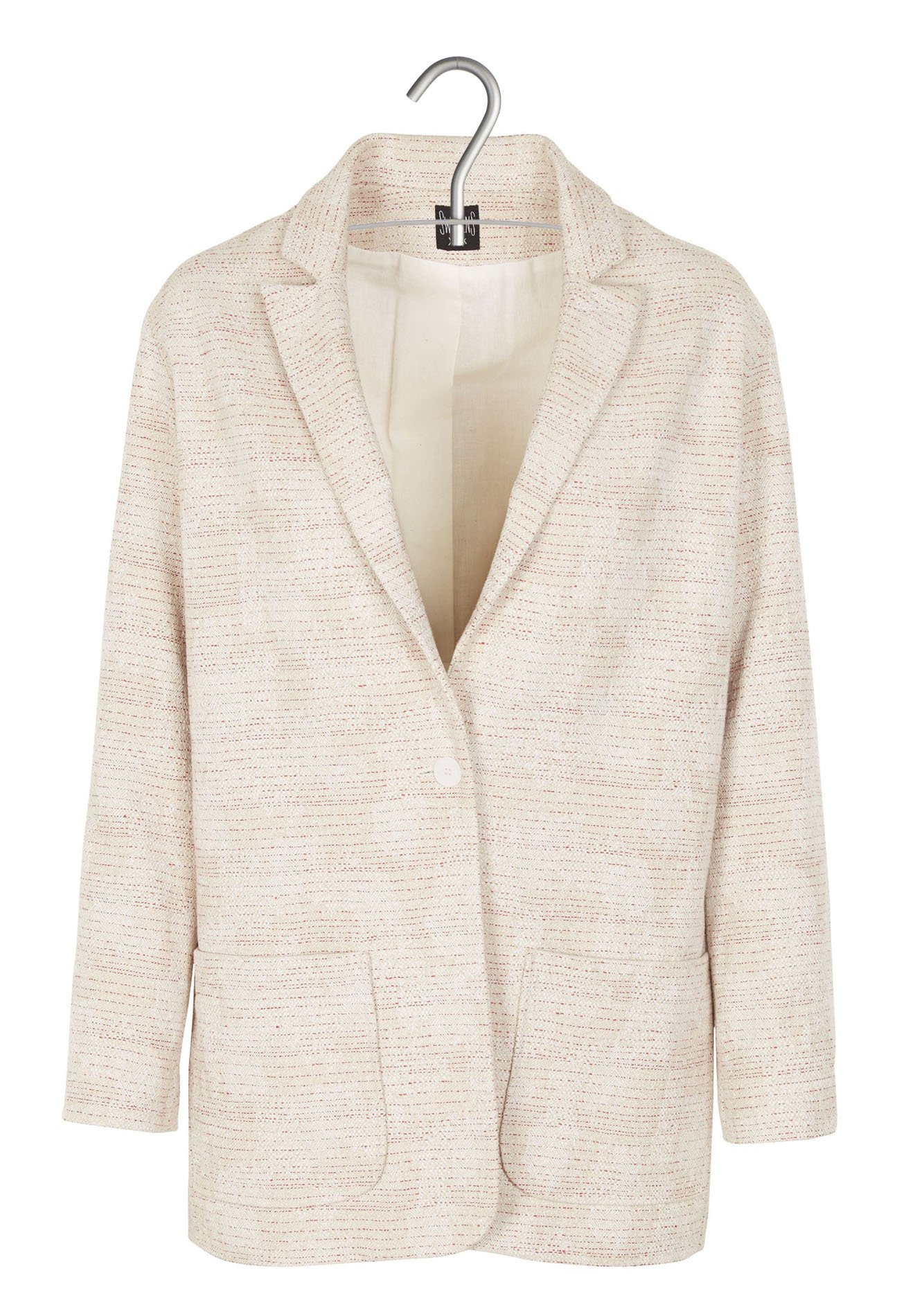 Veste en coton à rayures fines Qornala SWILDENS Rouge