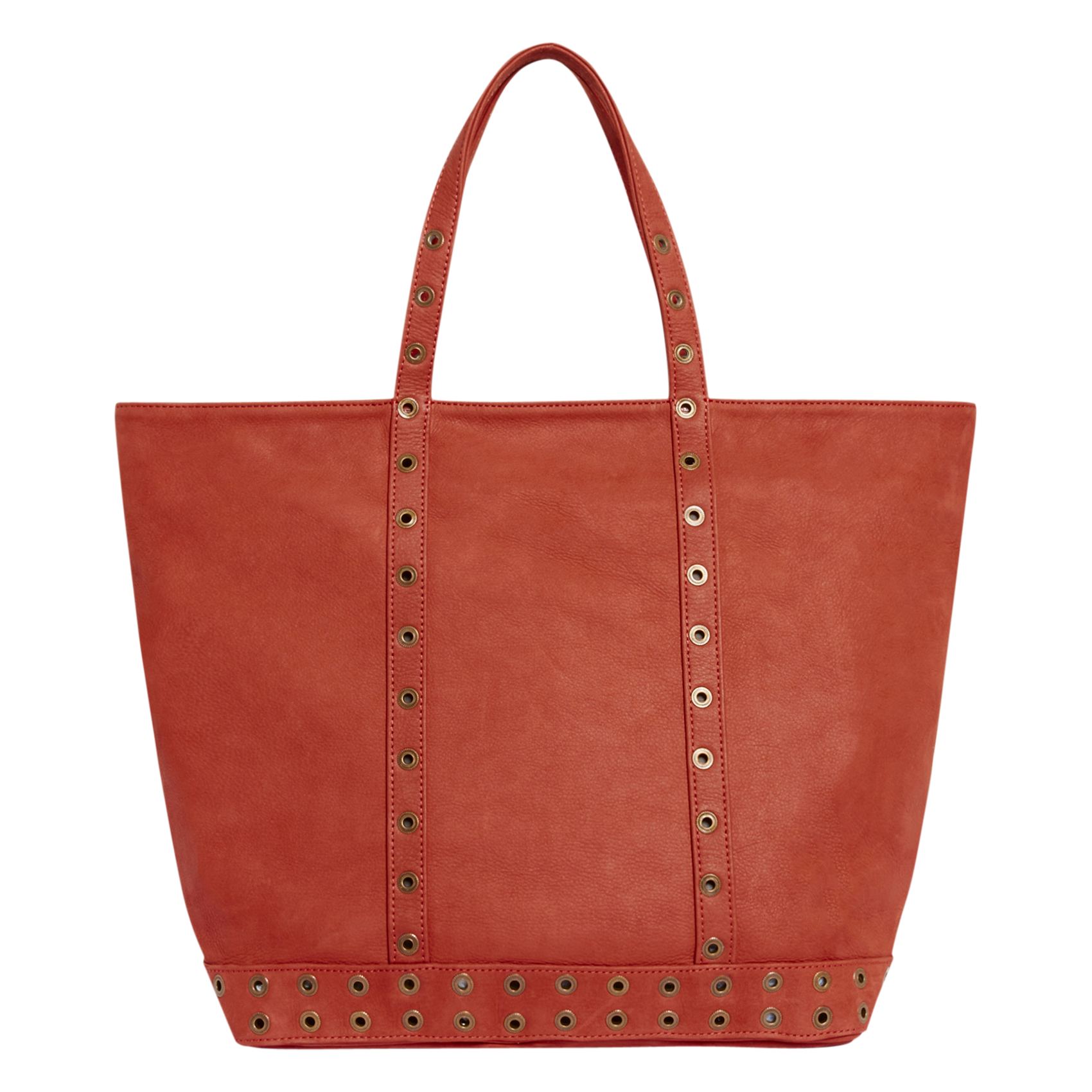 Cabas ?� Oeillets En Cuir Rouille Vanessa Bruno - Femme | Place des Tendances