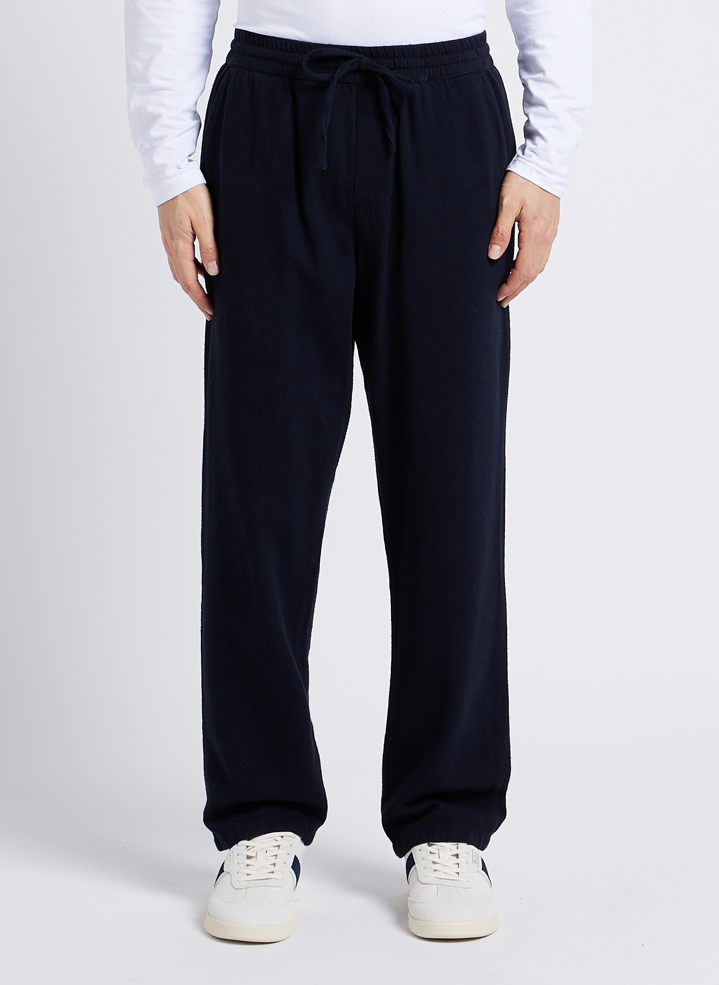 Pantalon droit en coton biologique KNOWLEDGE COTTON APPAREL Bleu
