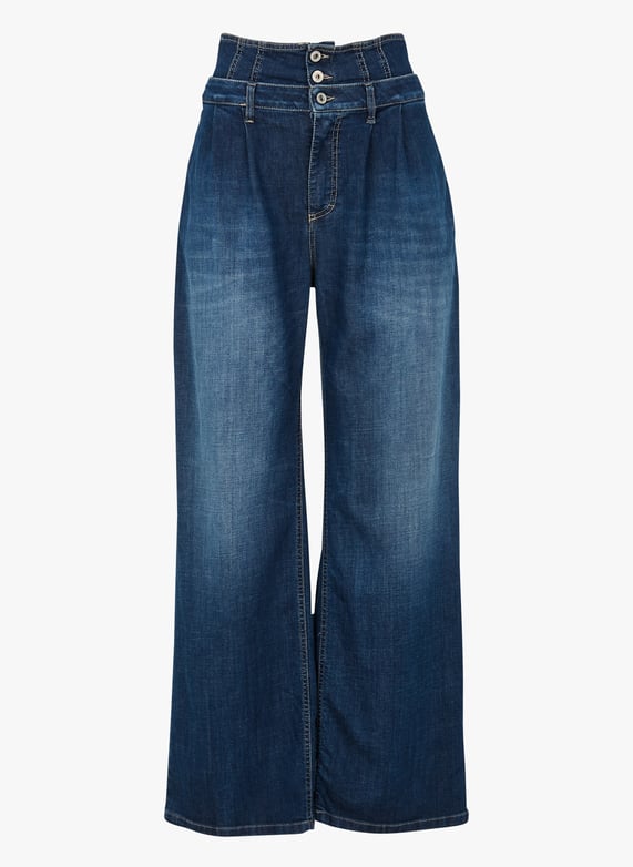 Elefante Azul Pantalon De Mezclilla Pata De Elefante Moda Jeans