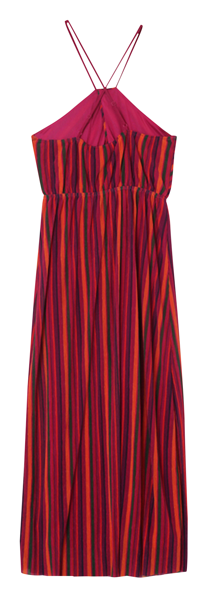 Robe longue plissée à rayures GRACE ET MILA Multicolore