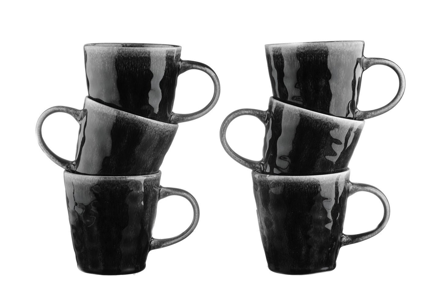 MOON - 6-piece mug set BJORN Black