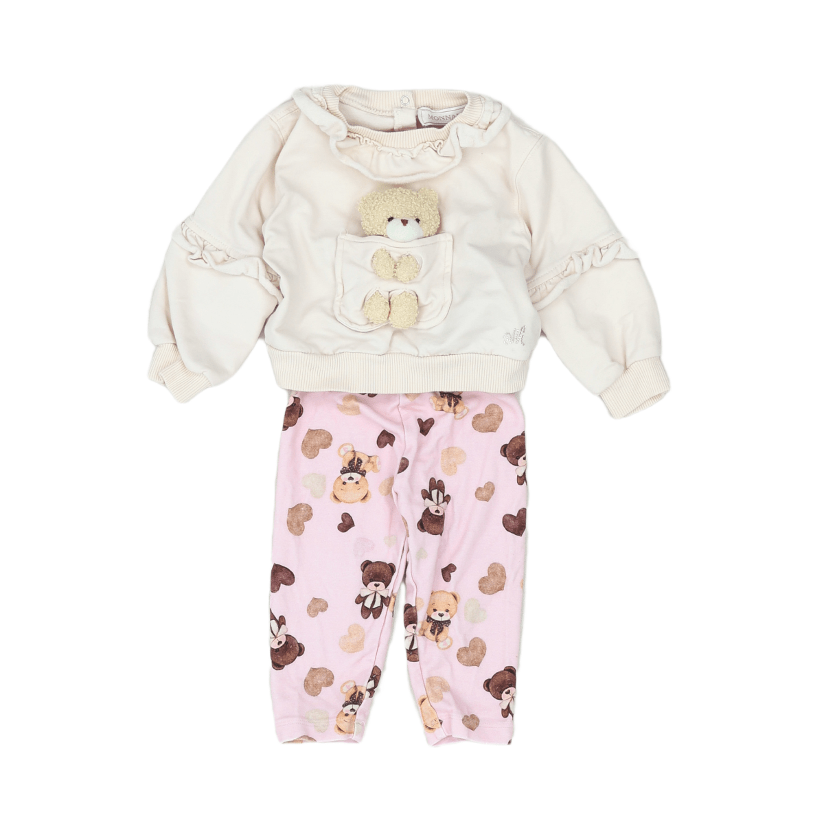 Beige Baby Sweater - 9 months MONNALISA - Seconde main Beige