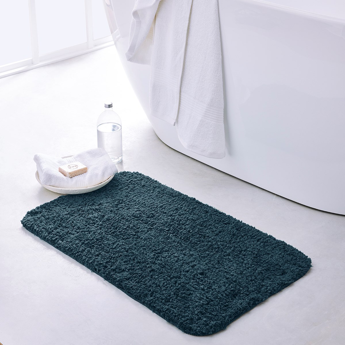 Tufted plain bath mat TODAY LINGE DE MAISON Blue