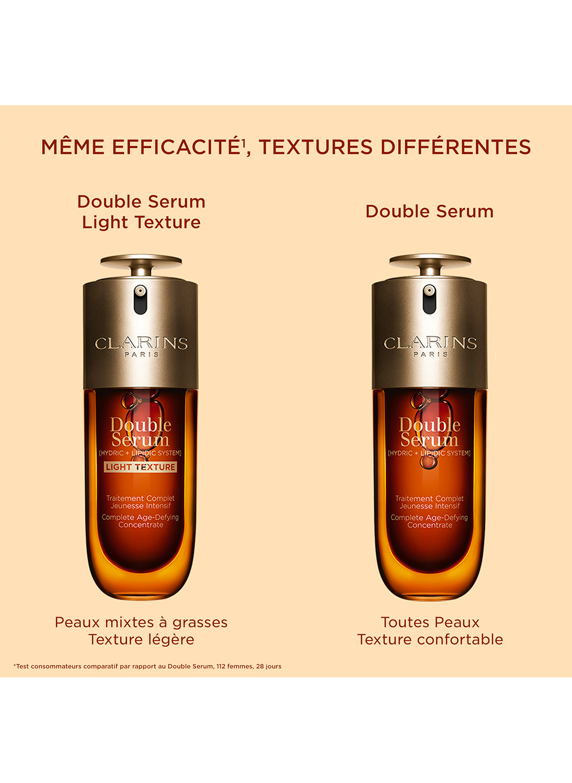 Double Serum Light Texture Sérum anti-âge texture légère  CLARINS No color