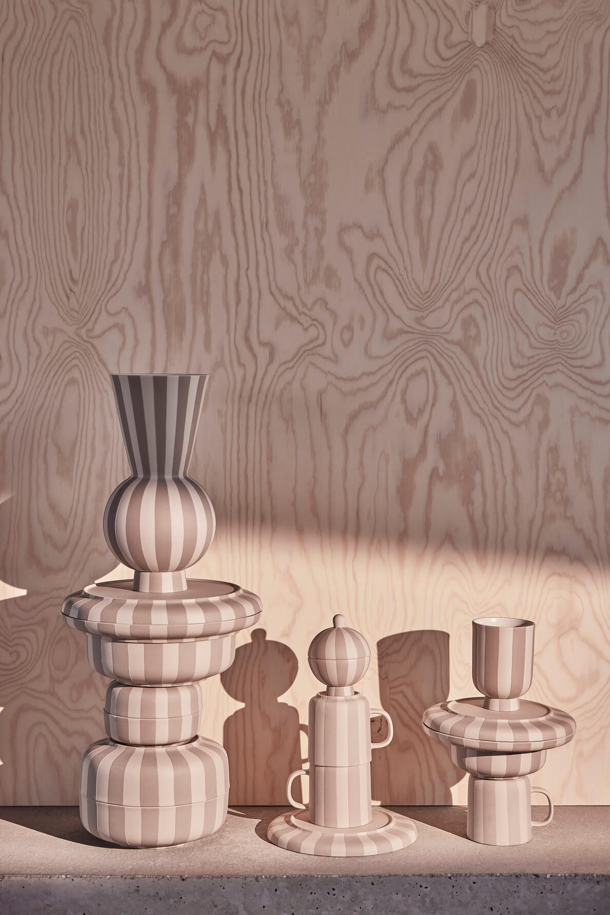 Stoneware vase OYOY LIVING DESIGN Beige