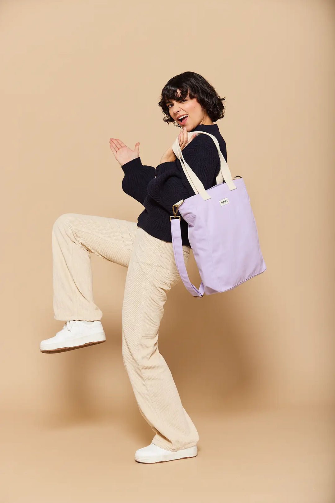 Cotton tote bag HINDBAG Purple