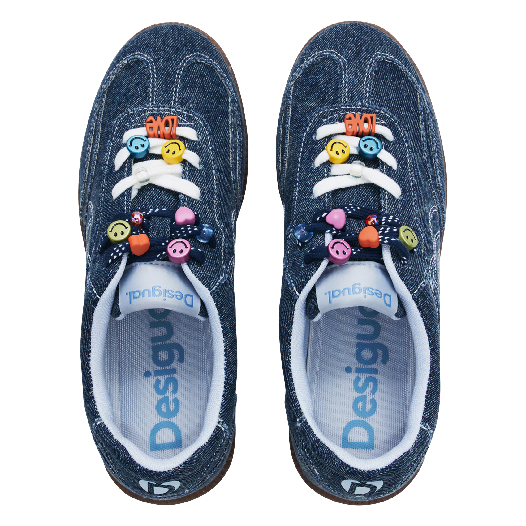 Low-top denim sneakers DESIGUAL Blue