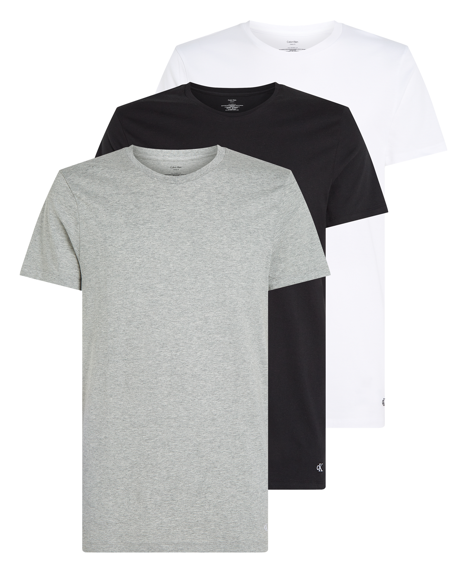 Lot de 3 tee-shirts col rond uni CALVIN KLEIN UNDERWEAR Multicolore