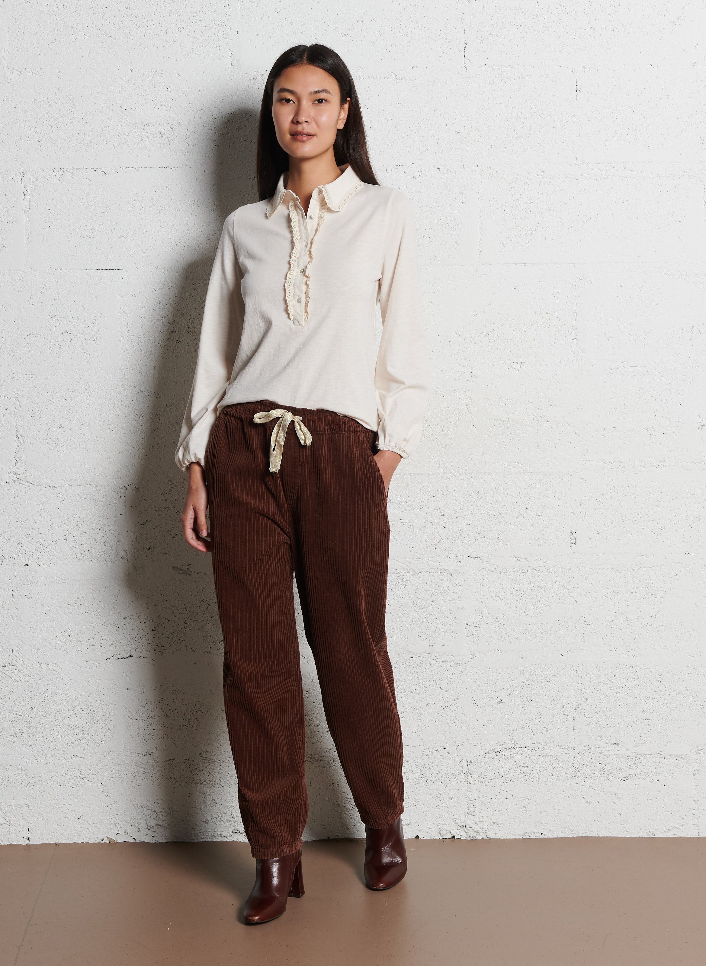 Polo-Shirt aus Bio-Baumwolle EMILE ET IDA Beige