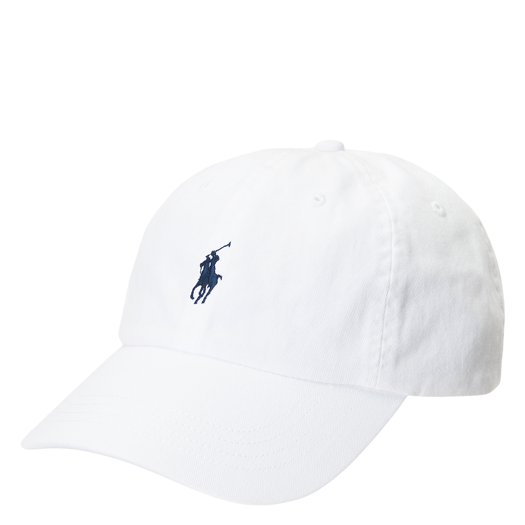 Cotton baseball cap with logo White newport navy Polo Ralph