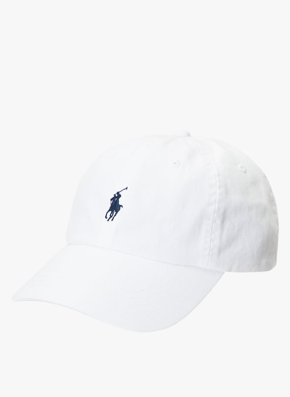 Cappellino da baseball in cotone con logo Bianco Polo ralph lauren