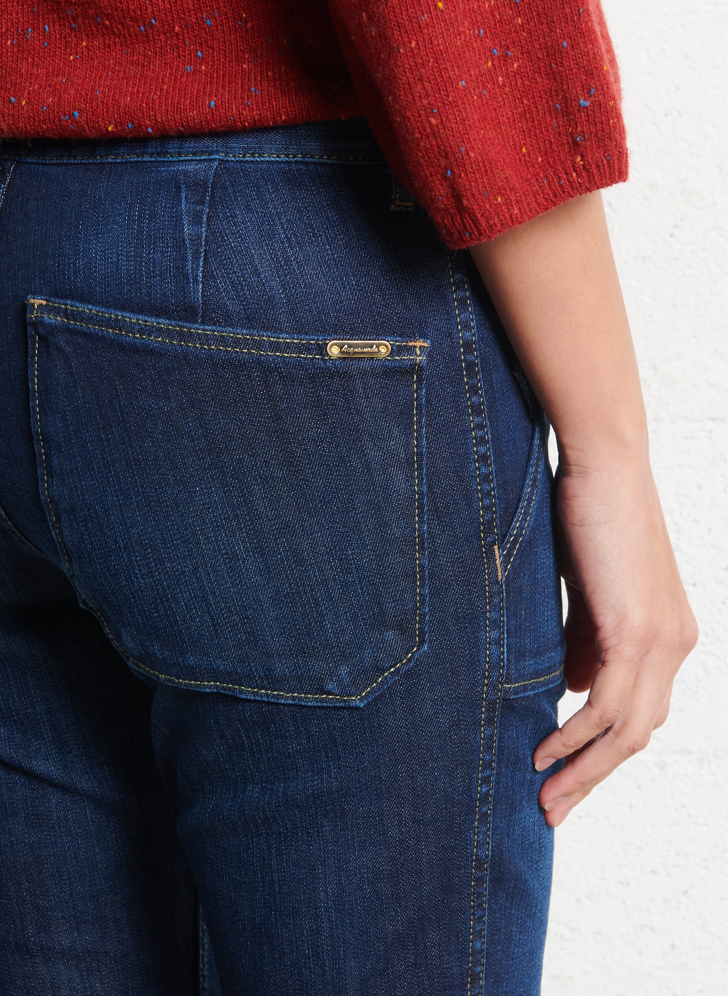 Rechte jeans van gemengd katoen ACQUAVERDE Blauw