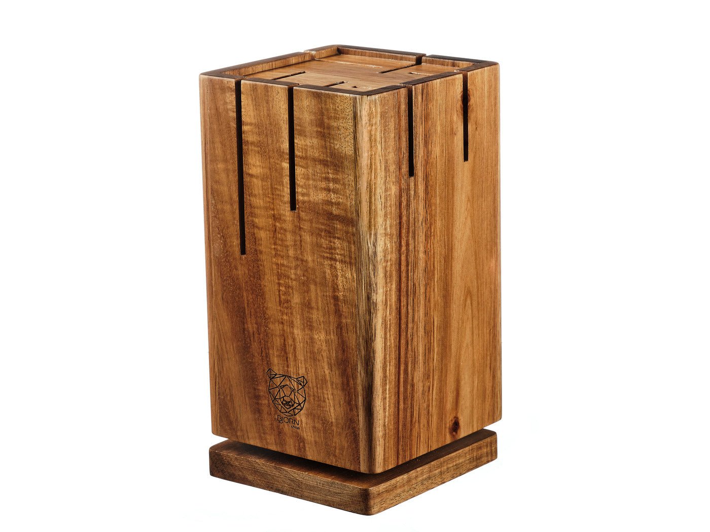 Rotating knife block Skagen BJORN Brown