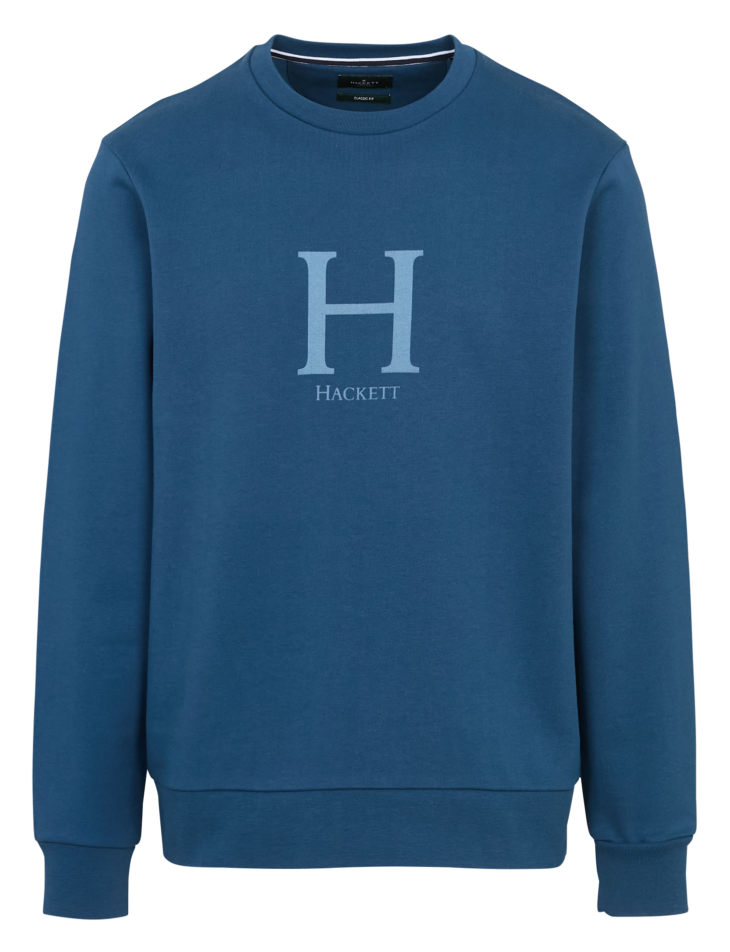 Sweat col rond en coton HACKETT Bleu