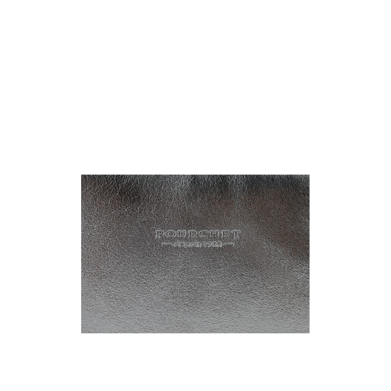 Crossbody bag - cowhide leather POURCHET Grey