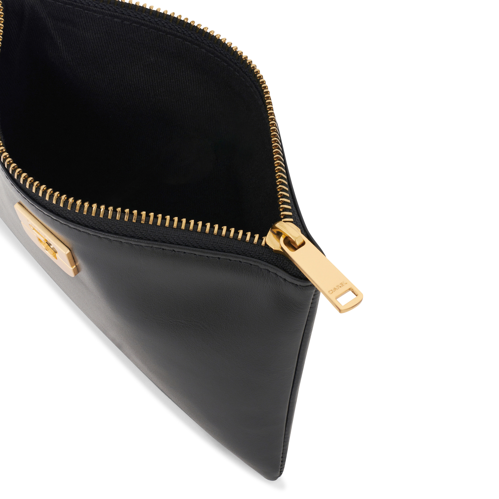 Porte-monnaie zippé en cuir  GERARD DAREL Noir