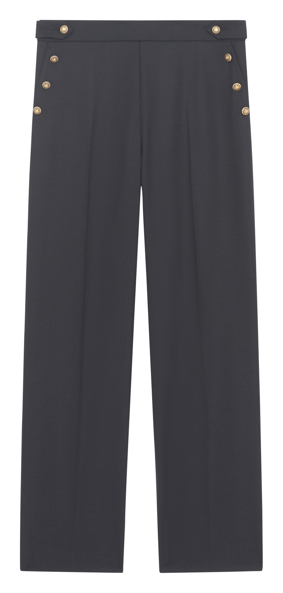 Declic wool-blend loose-fit trousers PABLO Black