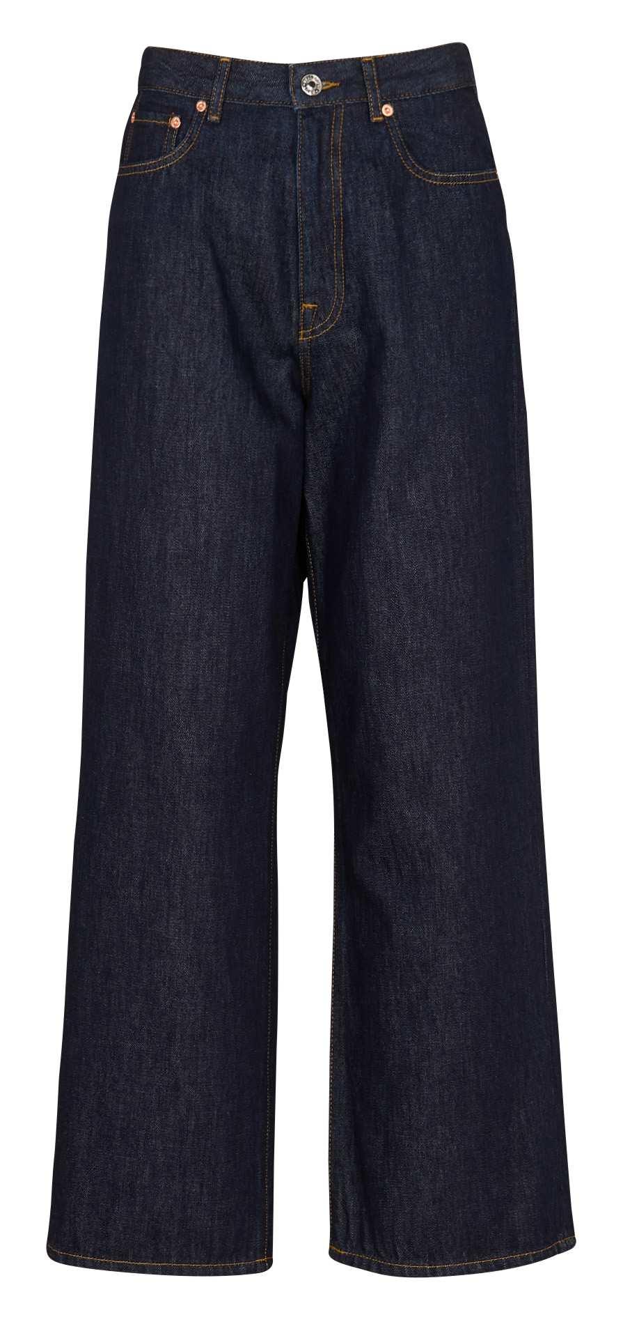 Jean droit taille haute en coton BELLEROSE Bleu